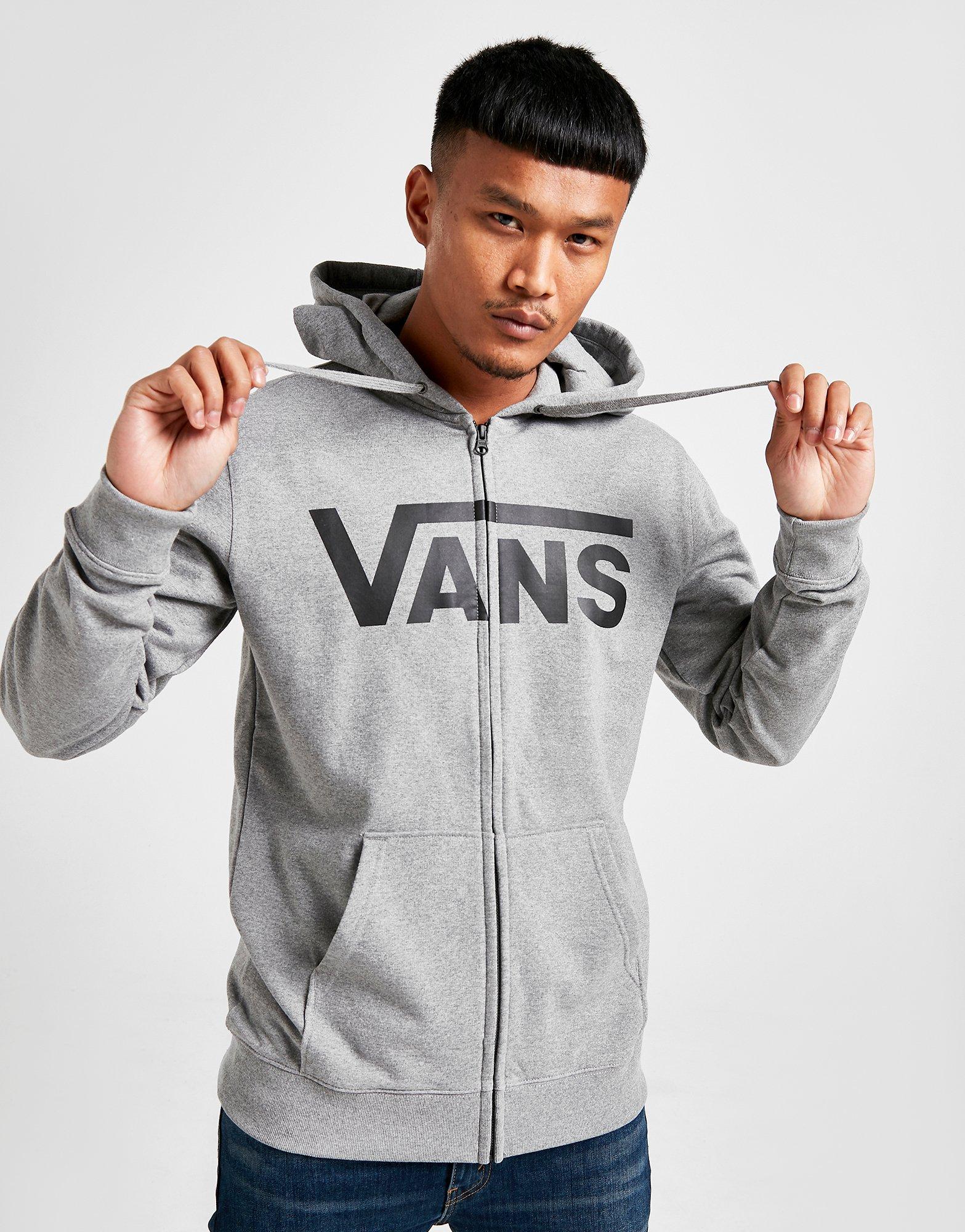 grey vans zip up hoodie