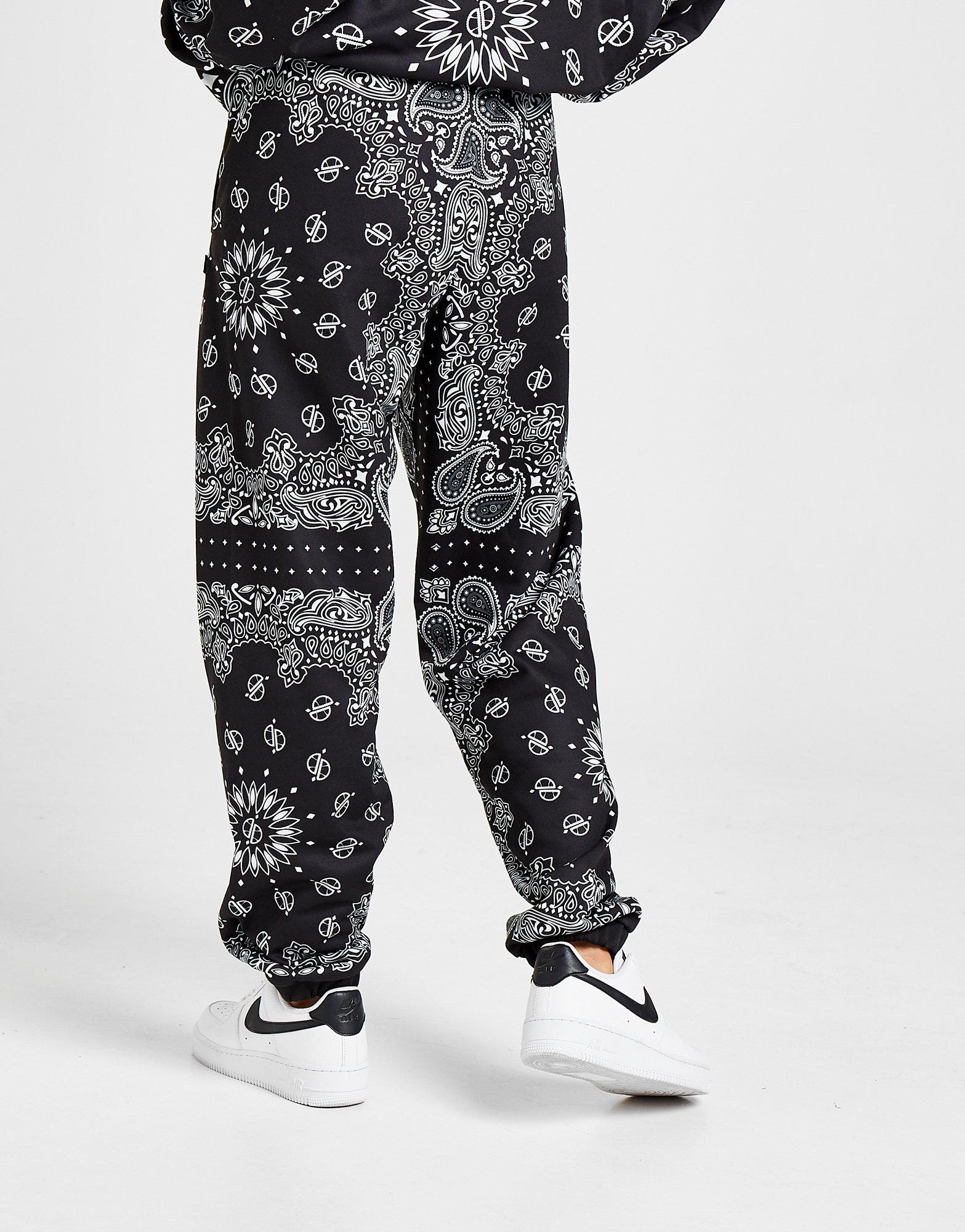 black bandana joggers