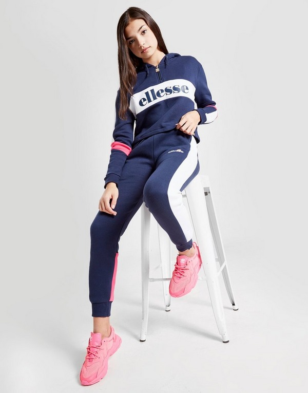 Blue Ellesse Girls Stelphia Colour Block Joggers Junior Jd Sports