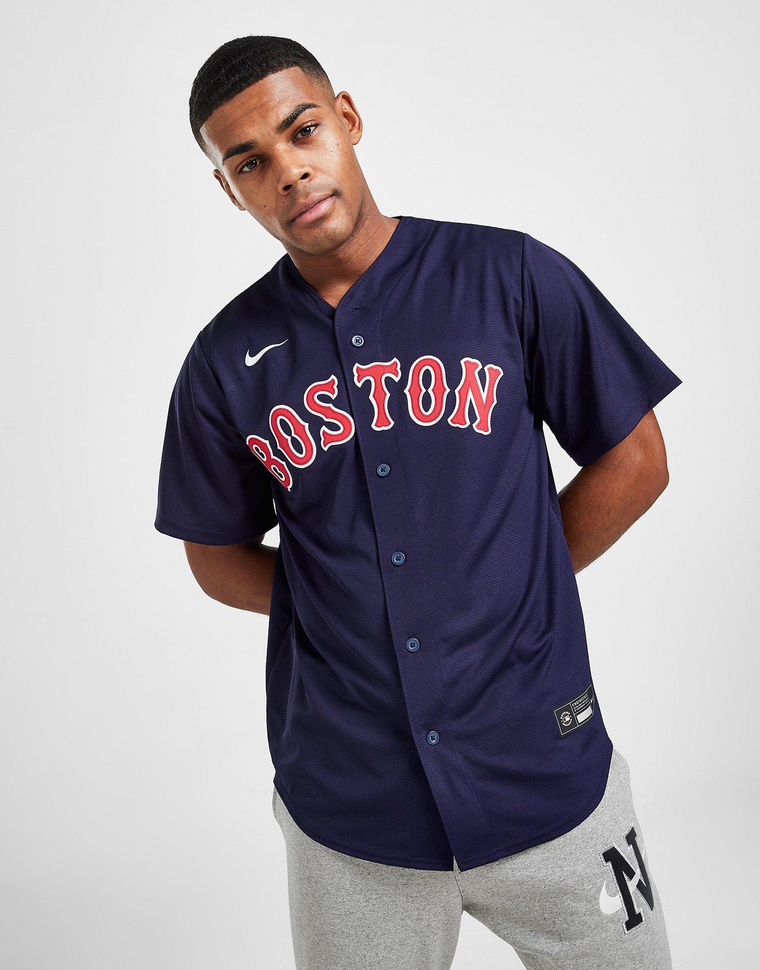 MLB Boston Red Sox Womens Short Sleeve V-Neck Shirt-Blue-Size Medium-NWT