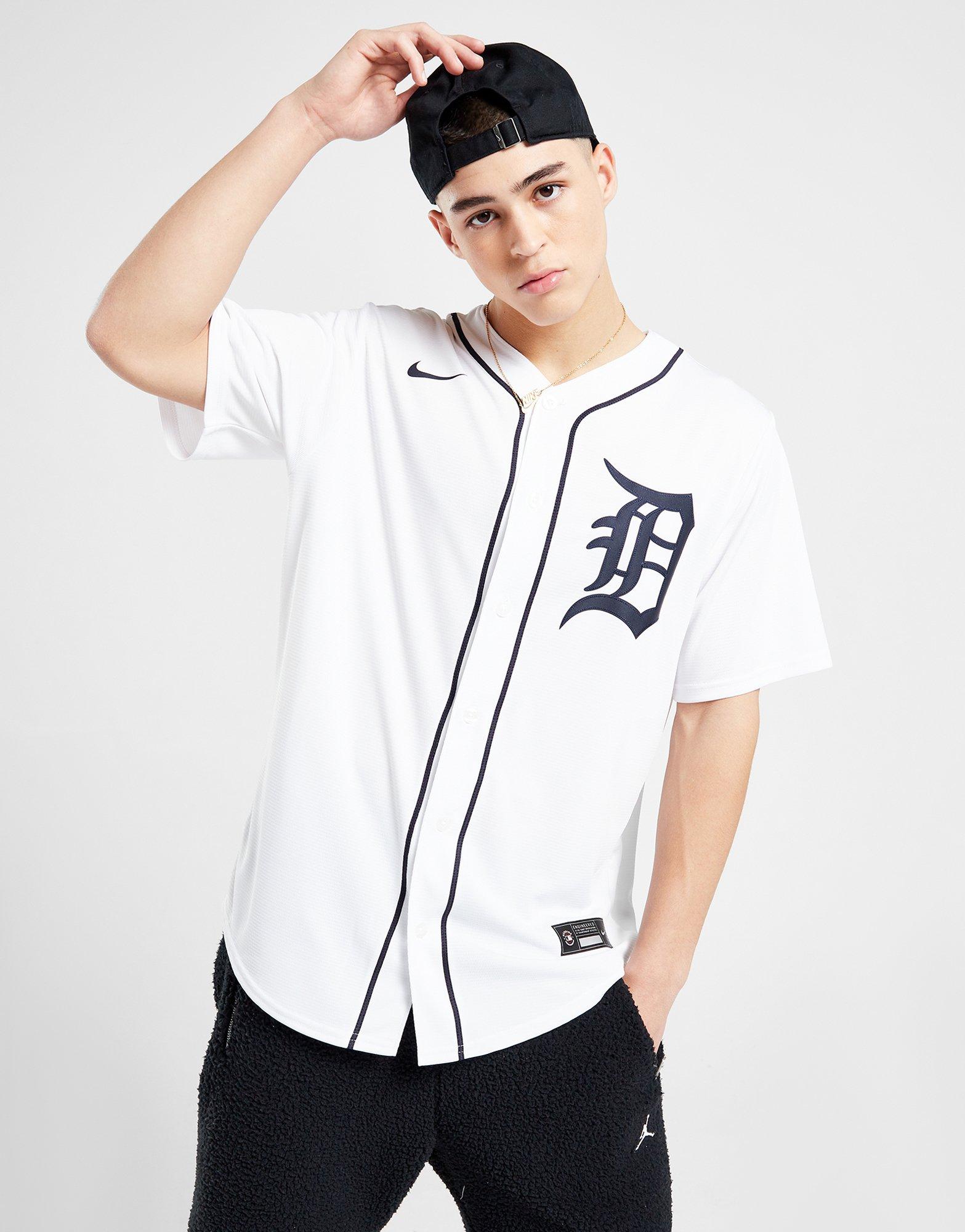 White Nike MLB Detroit Tigers Home Jersey - JD Sports NZ