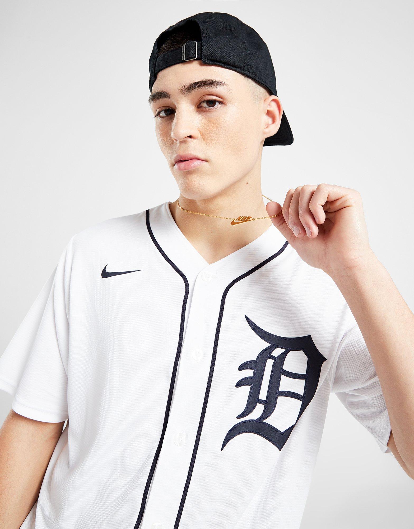 White Nike MLB Detroit Tigers Home Jersey - JD Sports NZ