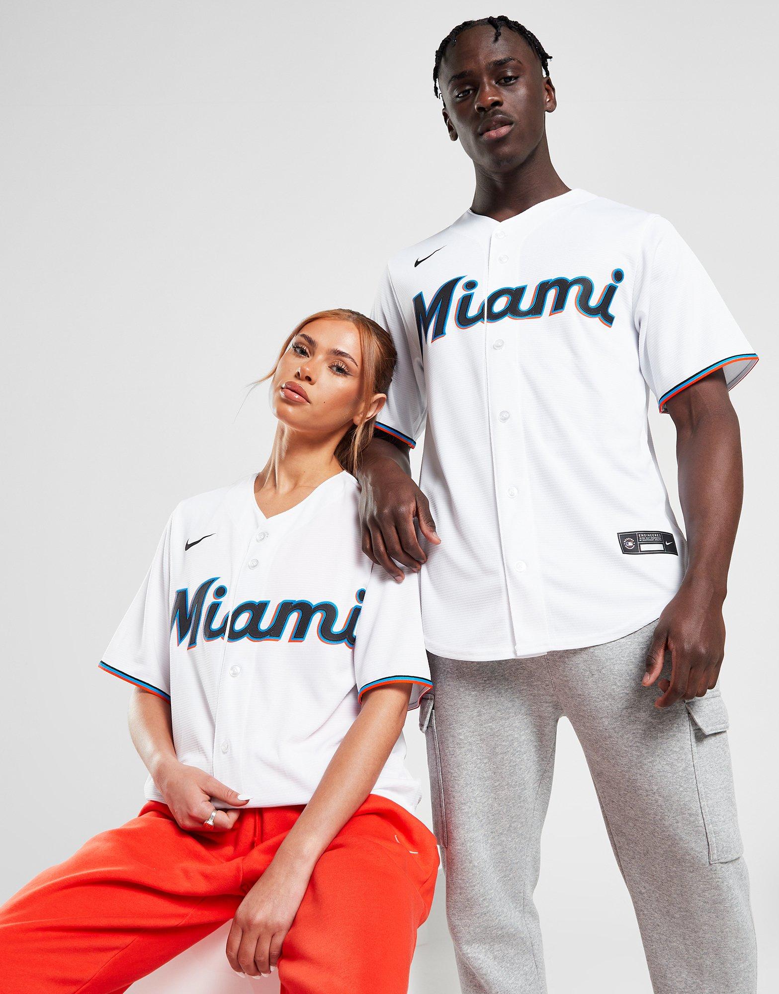Men's Miami Marlins Jazz Chisholm Jr. Nike White Home Replica Player Jersey