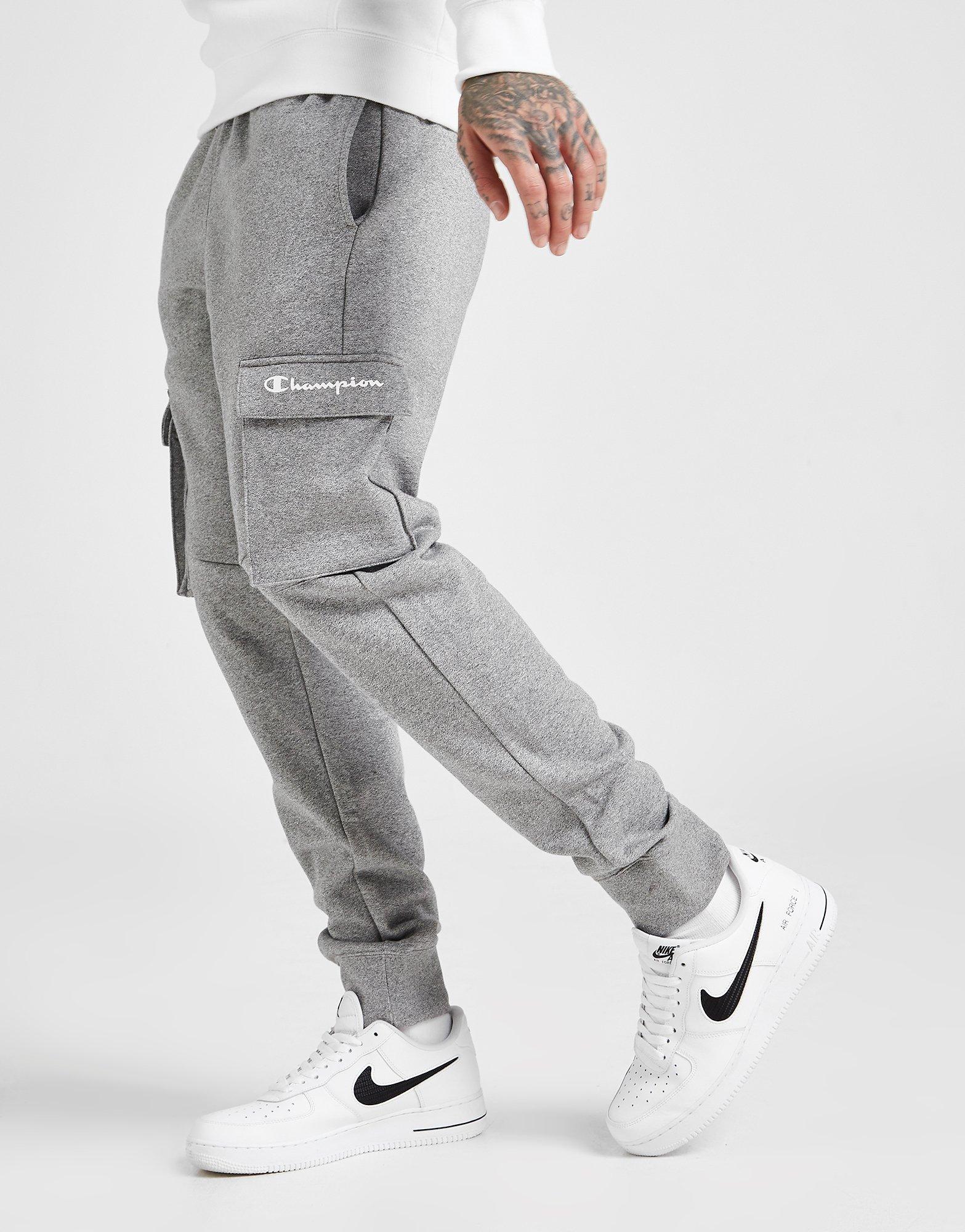 champion logo tape cargo joggers
