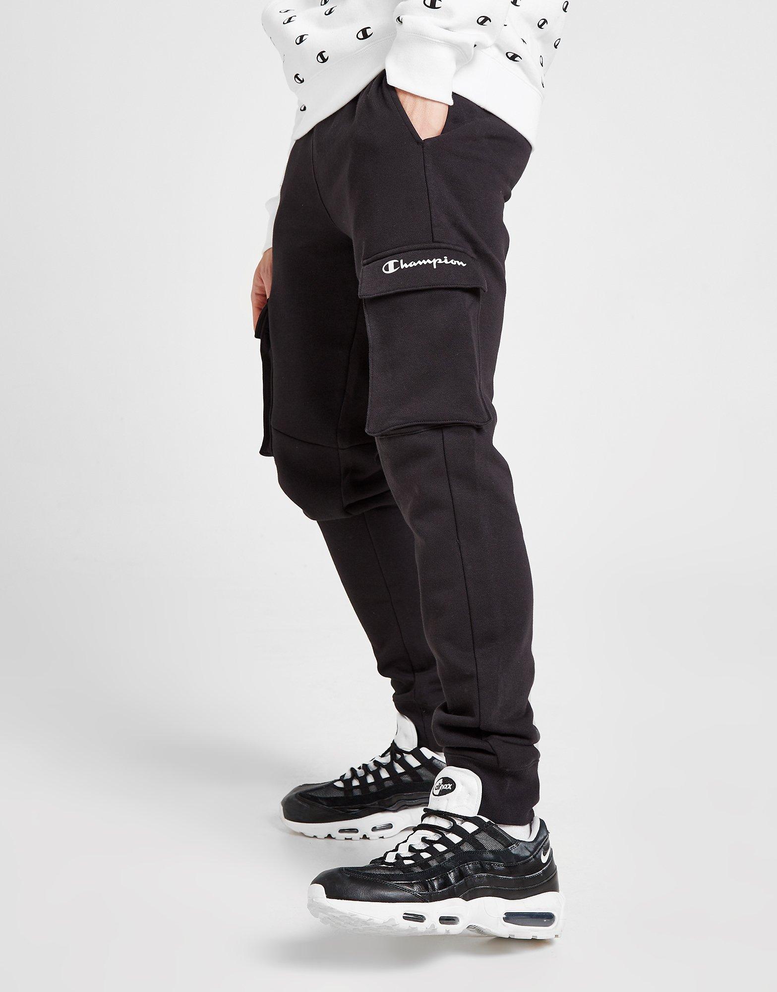 champion logo tape cargo joggers