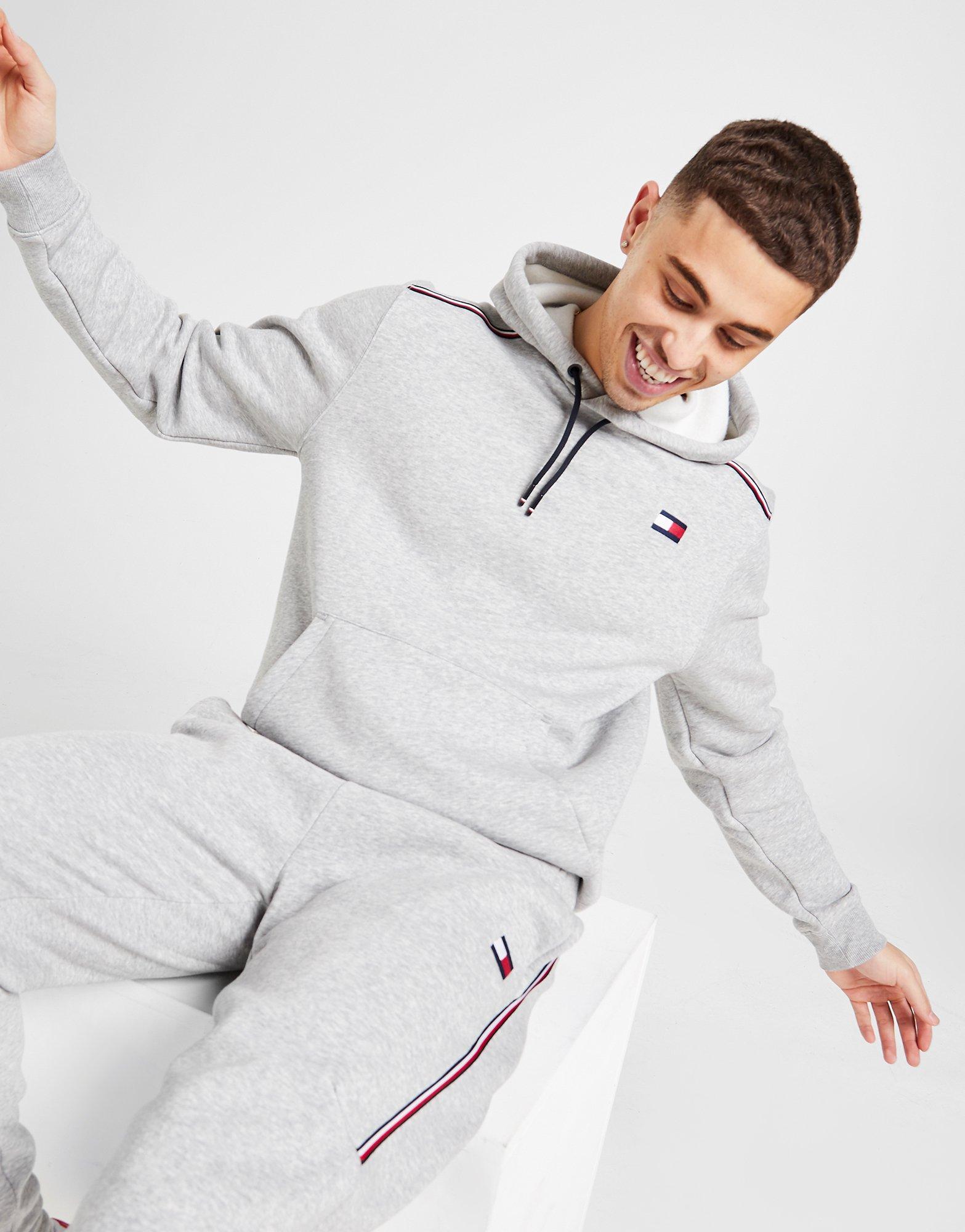 tommy hilfiger overhead sleeve tape hoodie