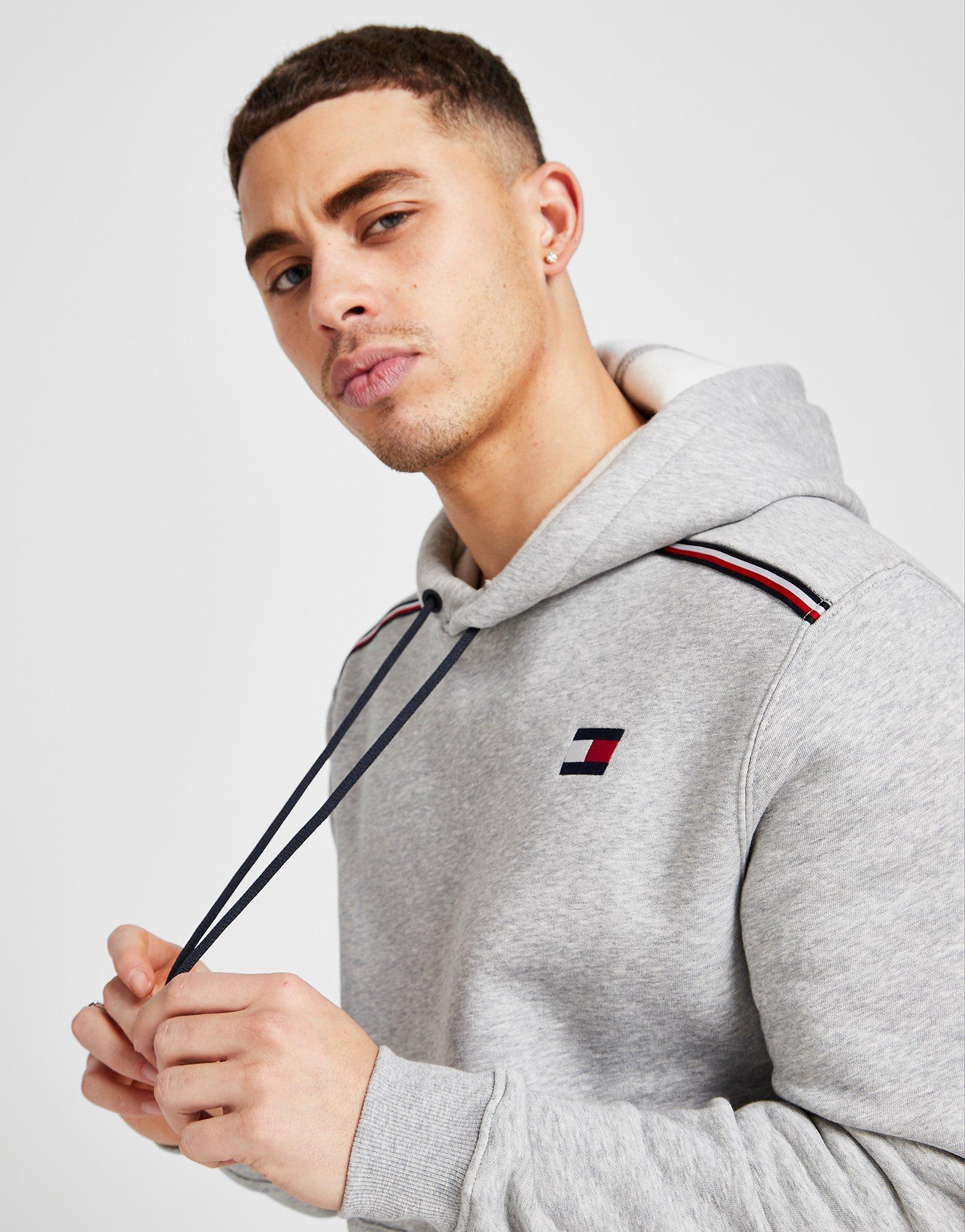 tommy hilfiger tri tape overhead hoodie