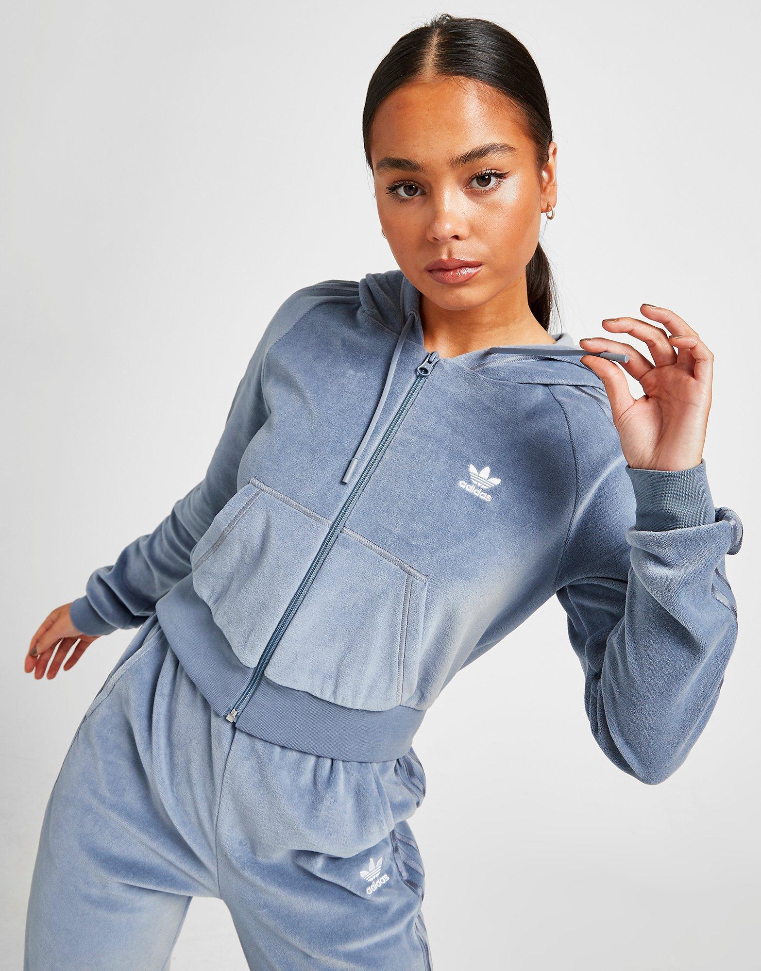 adidas velour hoodie