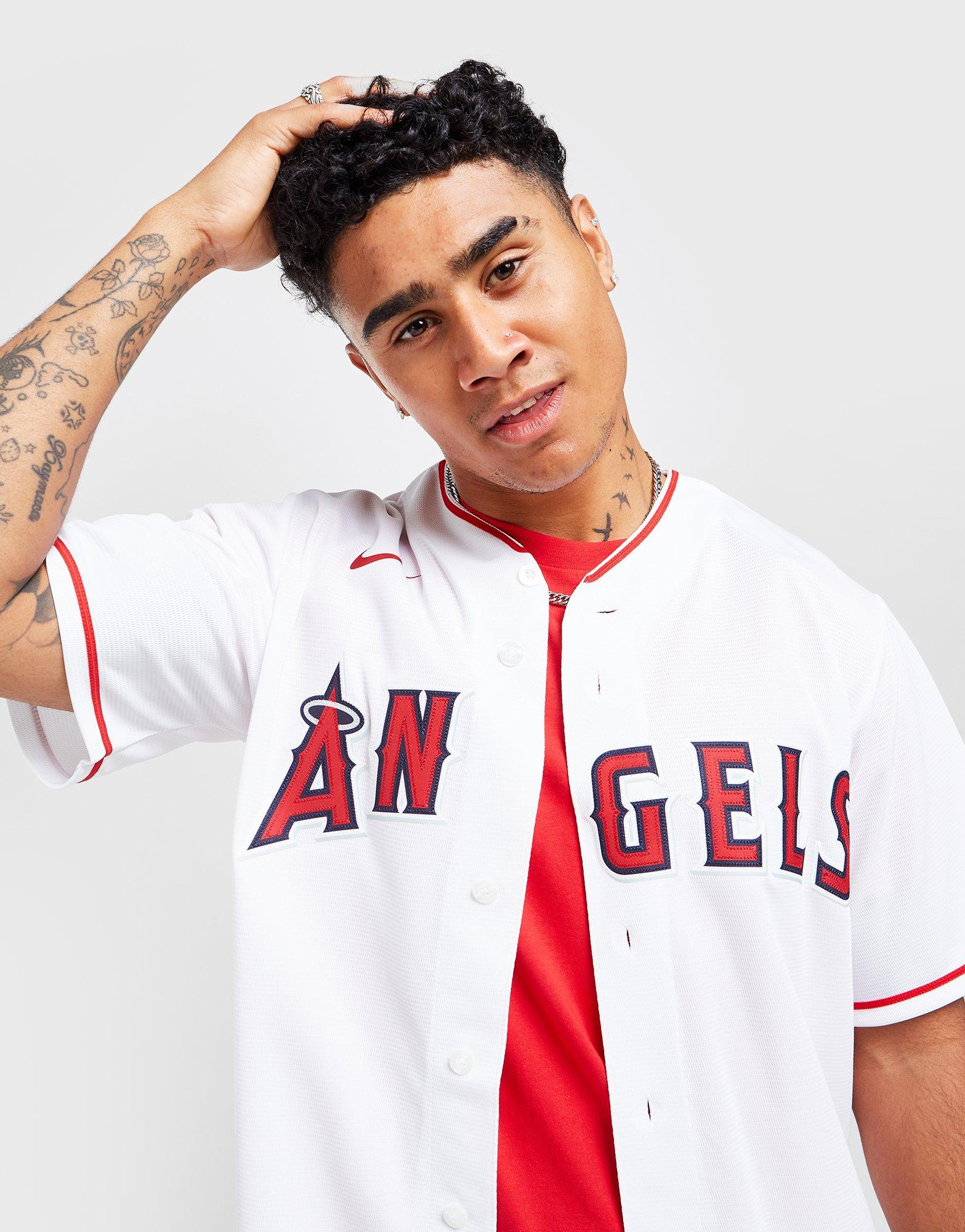 White Nike MLB Los Angeles Angels Home Jersey