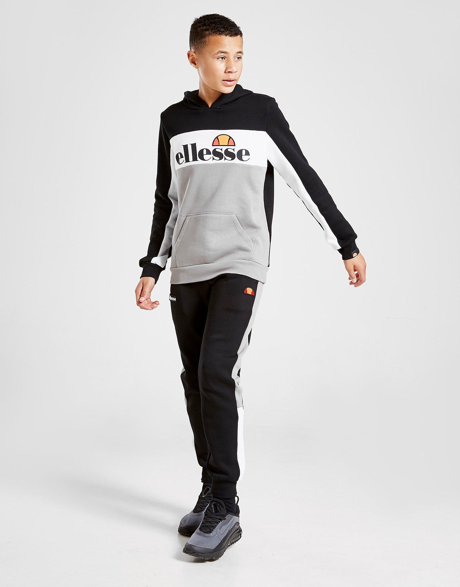 ellesse colour block fleece crew sweatshirt junior