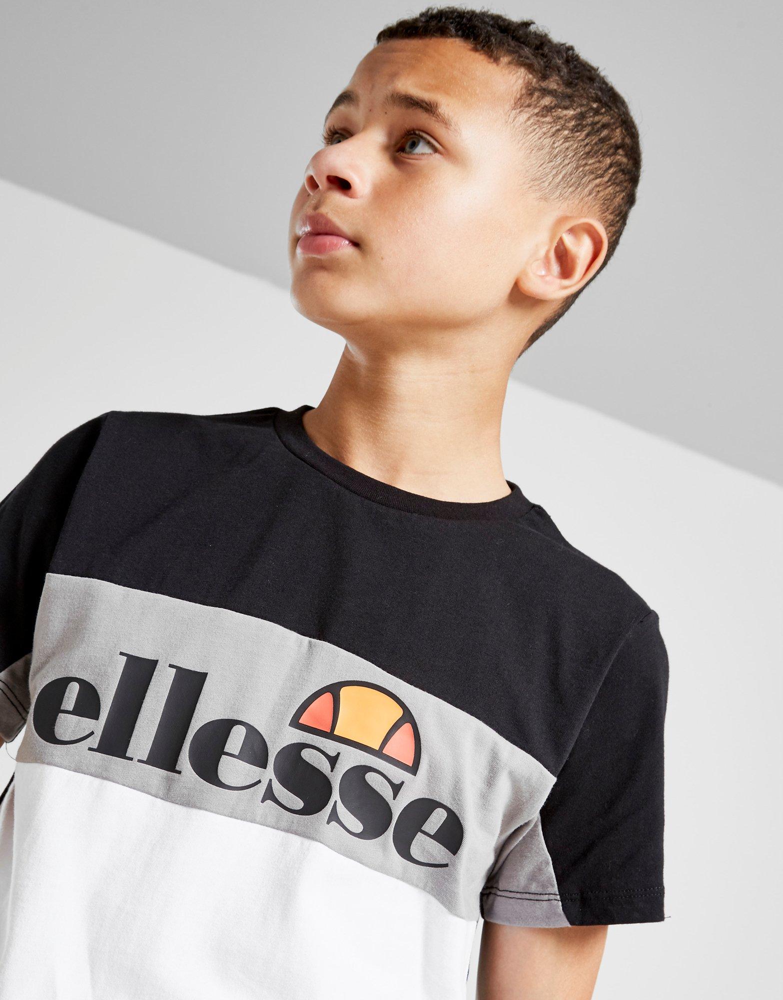 ellesse colour block fleece crew sweatshirt junior