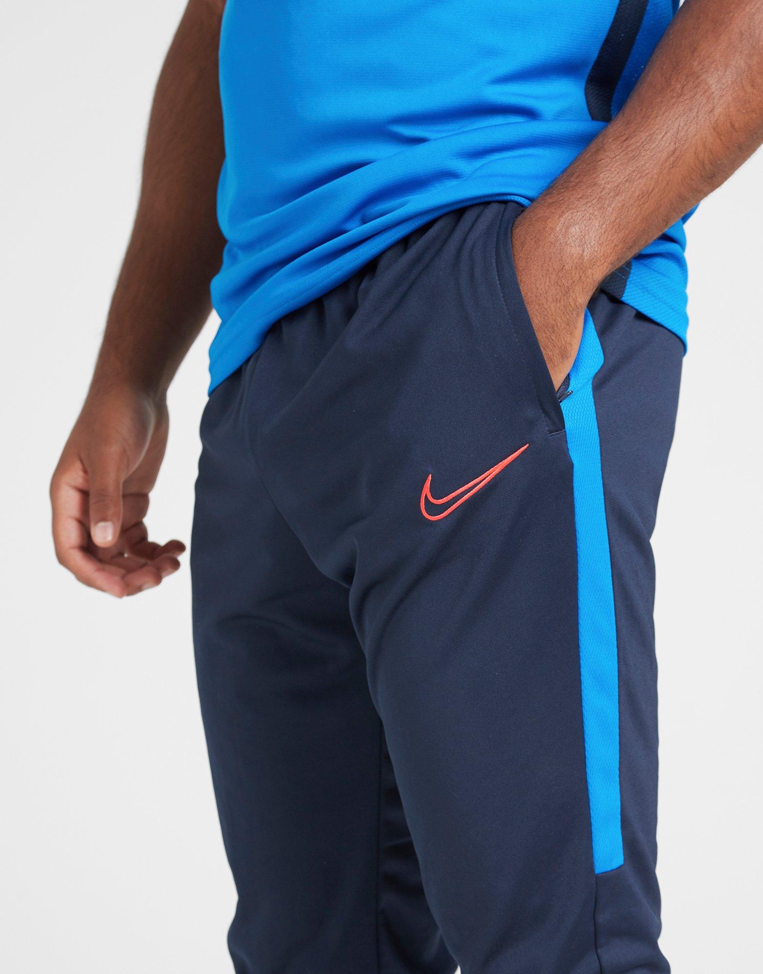 nike academy track pants blue