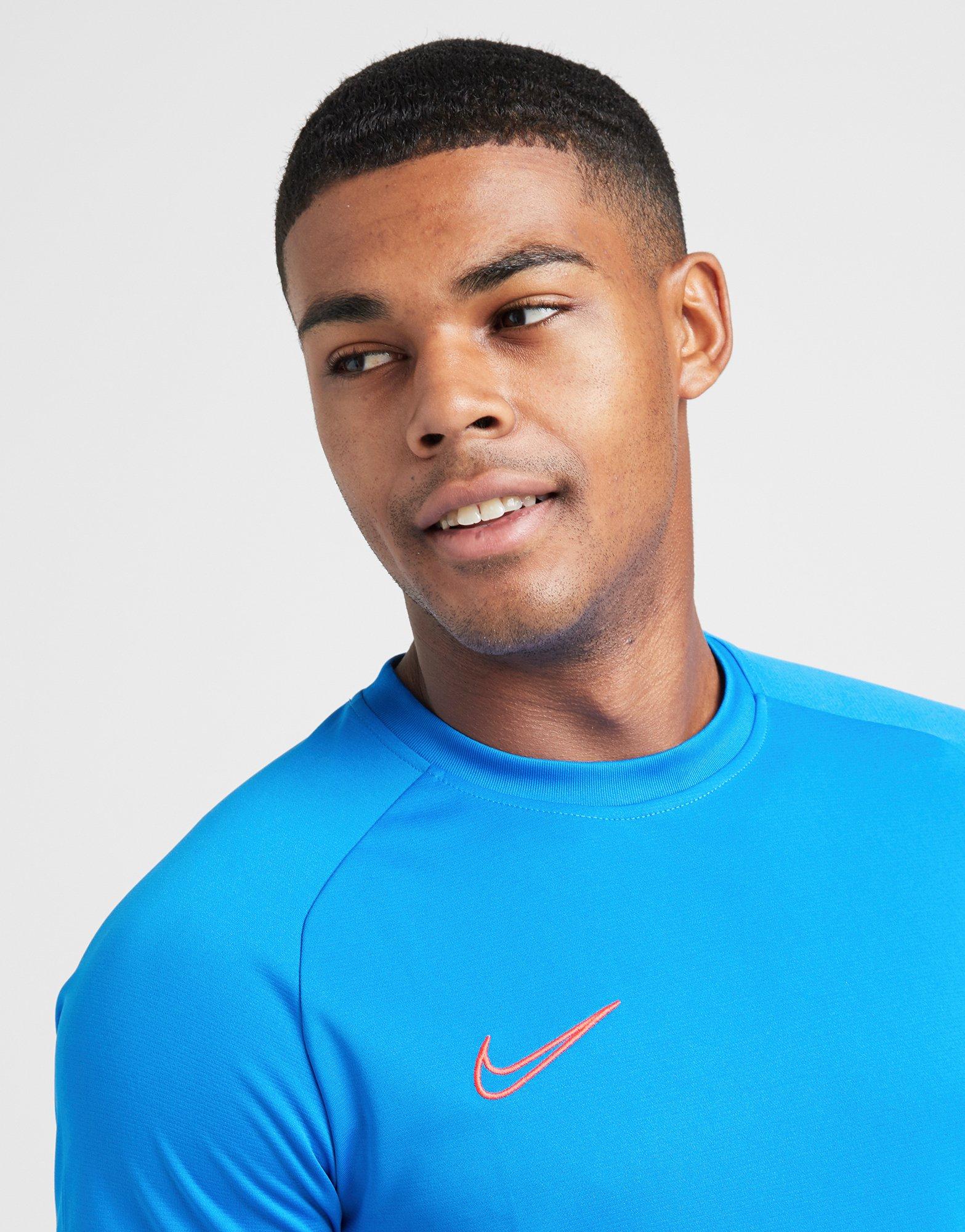 nike academy t shirt blue