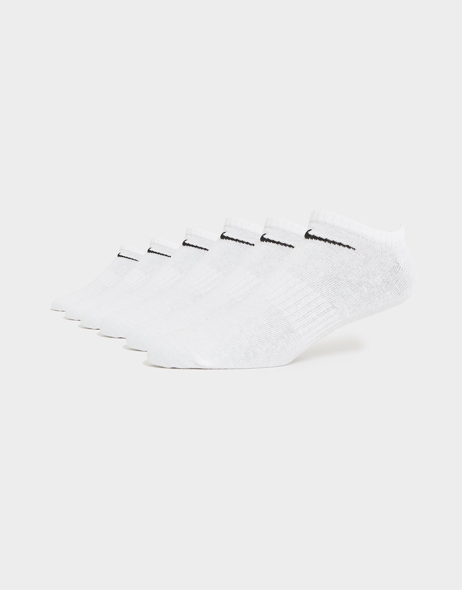 White Nike 6-Pack No Show Socks | JD Sports UK