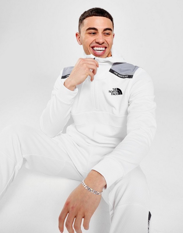White The North Face Train N Logo 1 2 Zip Hoodie Jd Sports