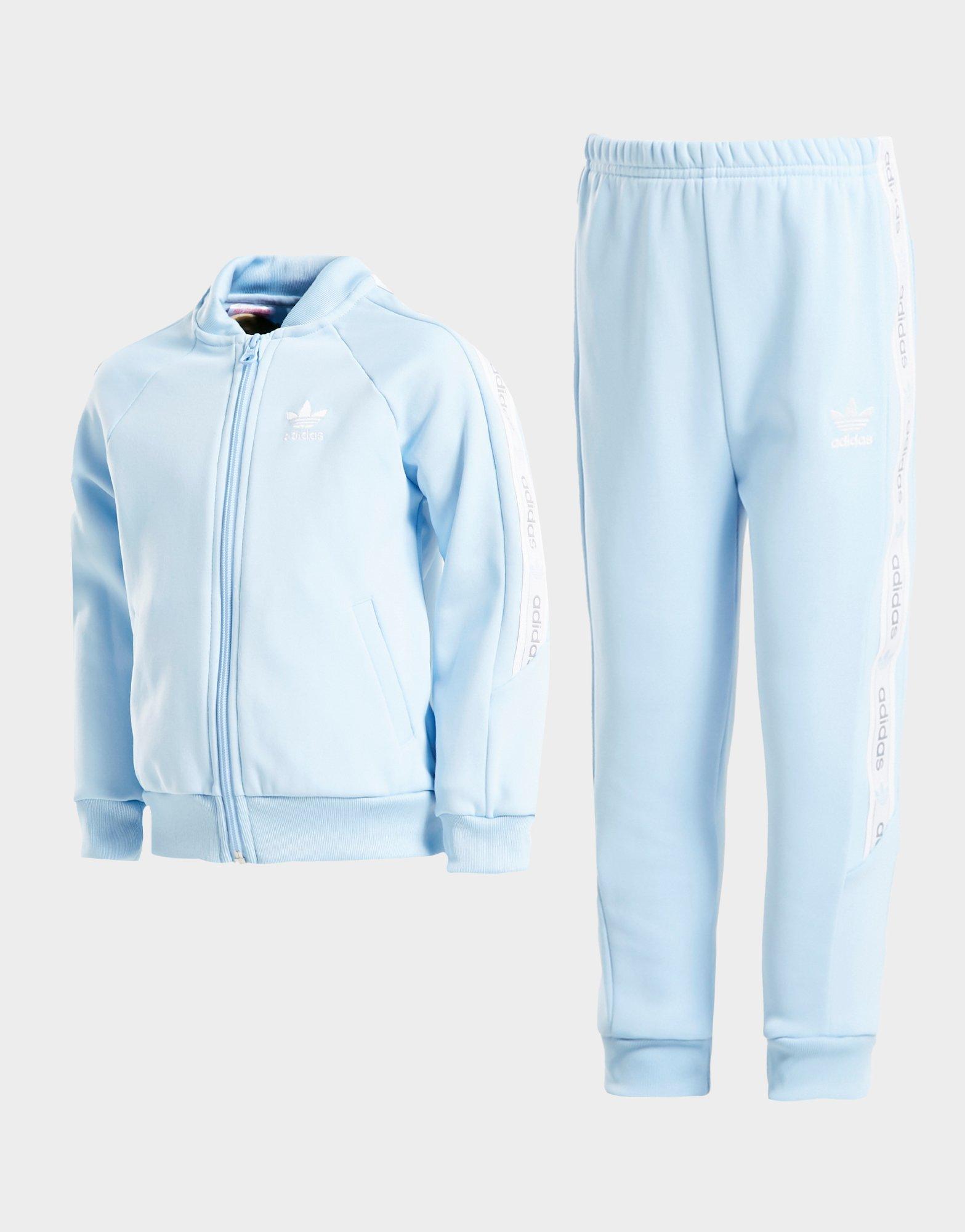 blue adidas suit