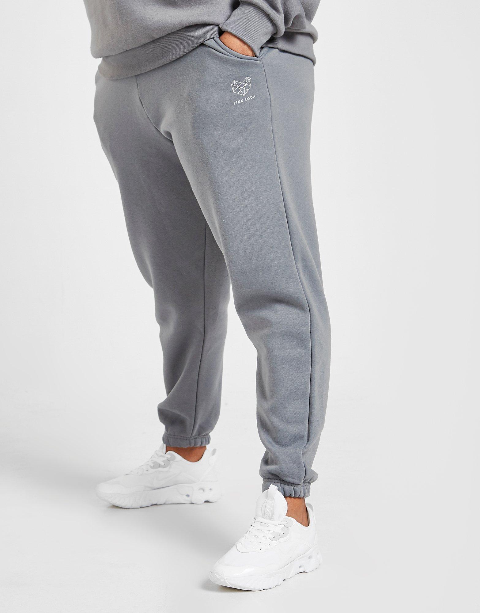 pink soda grey joggers