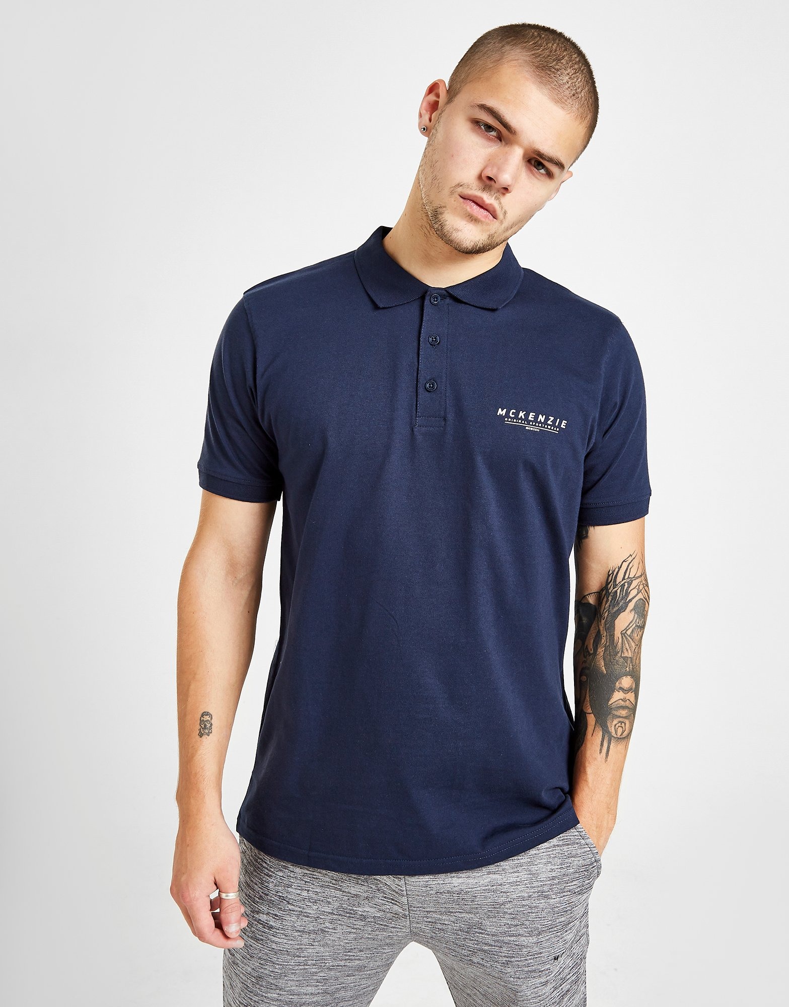 Blue McKenzie Essential Polo Shirt JD Sports