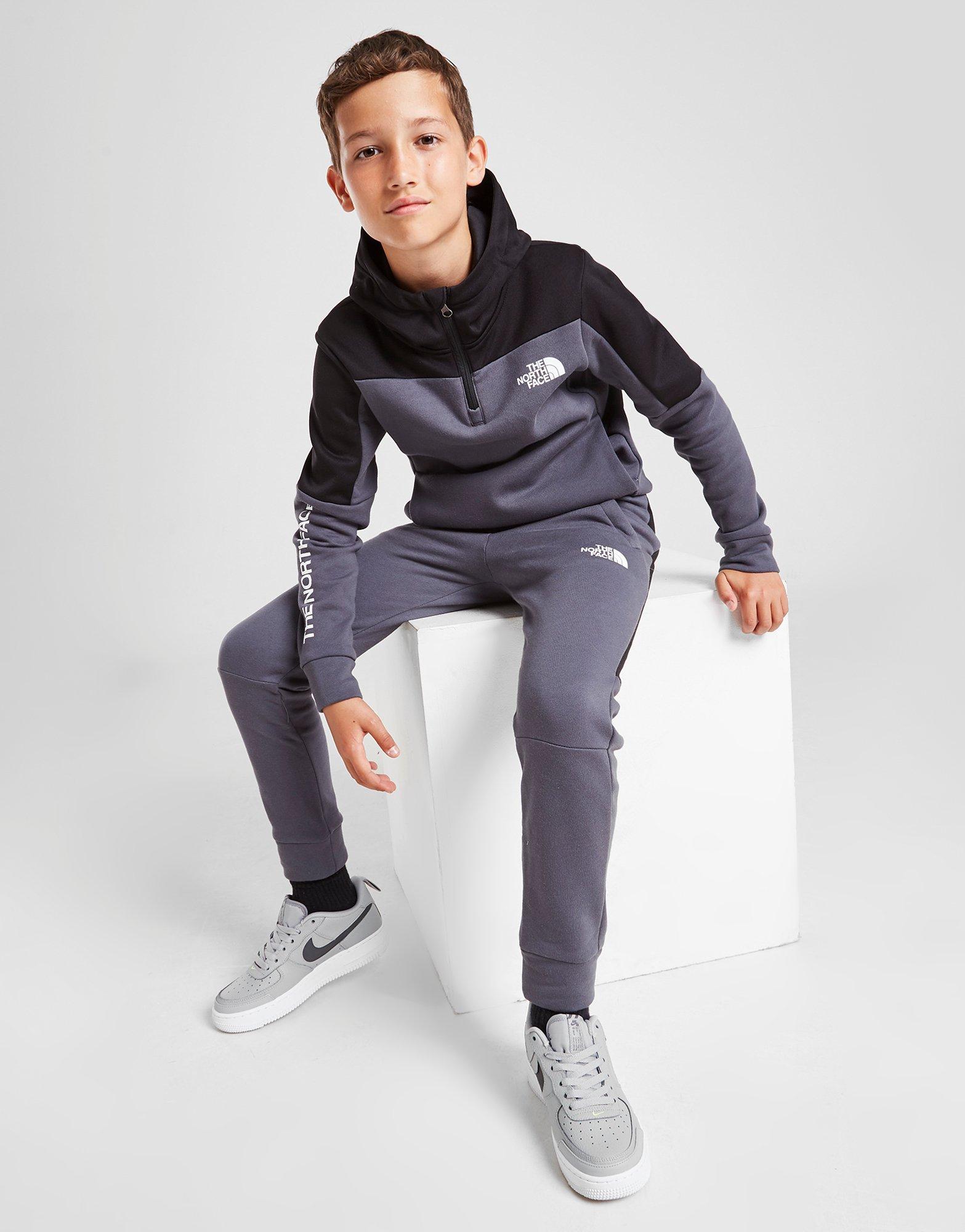 grey north face joggers junior