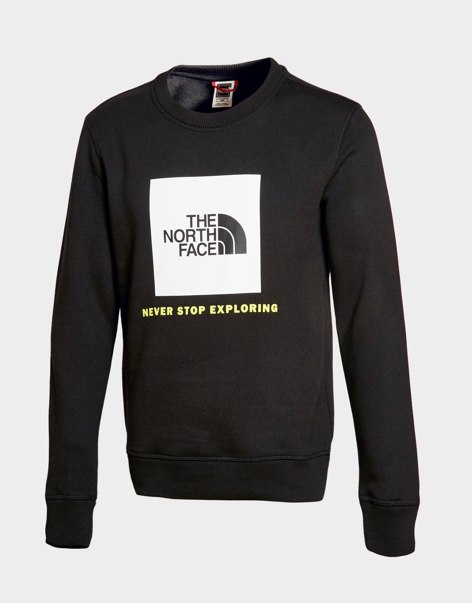 North Face Box Logo Crew Sweatshirt Junior