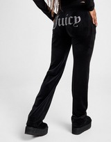 JUICY COUTURE Diamante Logo Velour Trainingshose Damen