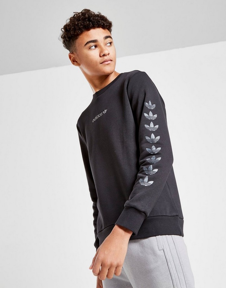 Adidas originals trefoil repeat crew sweatshirt sale