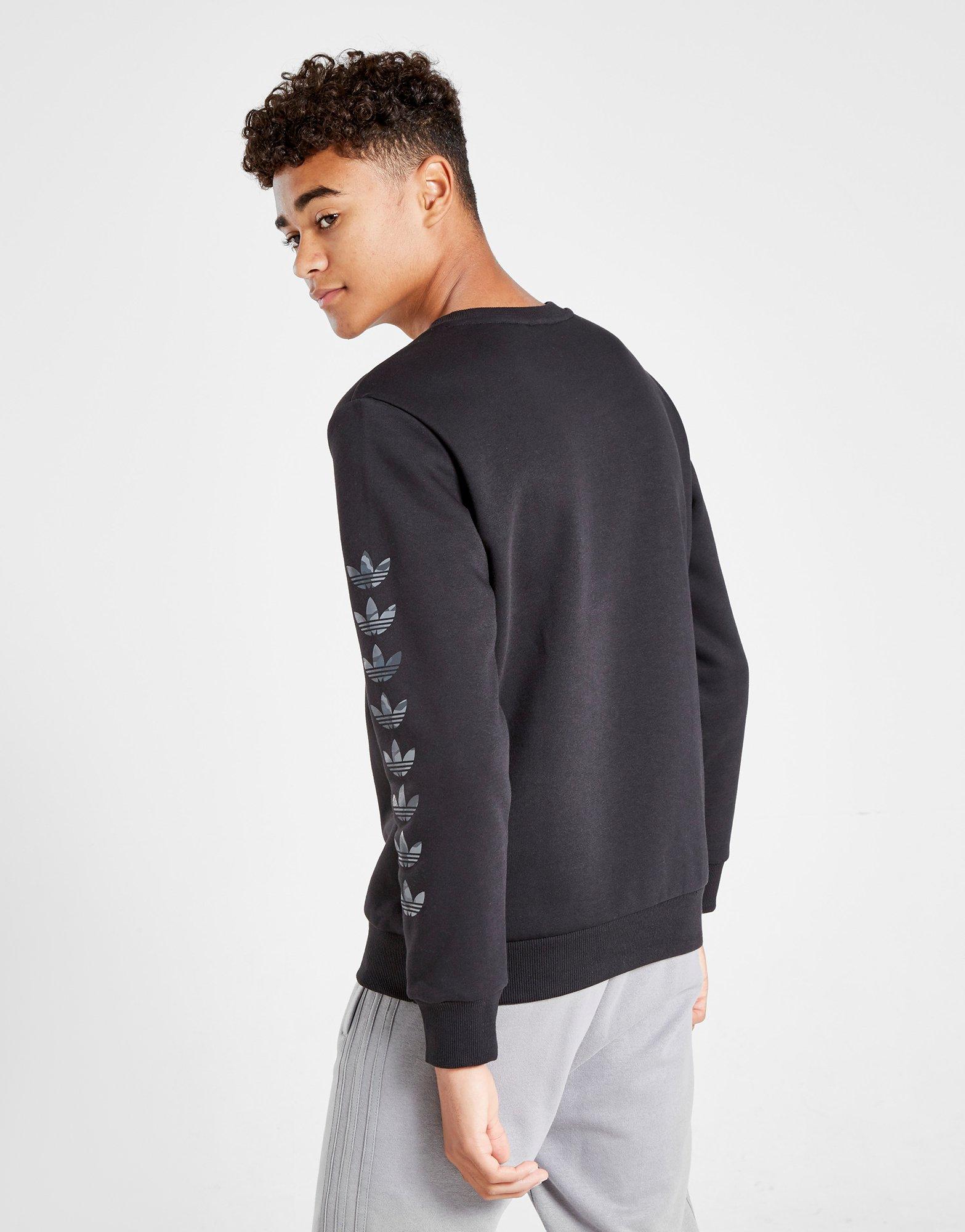 adidas originals trefoil repeat crew sweatshirt junior