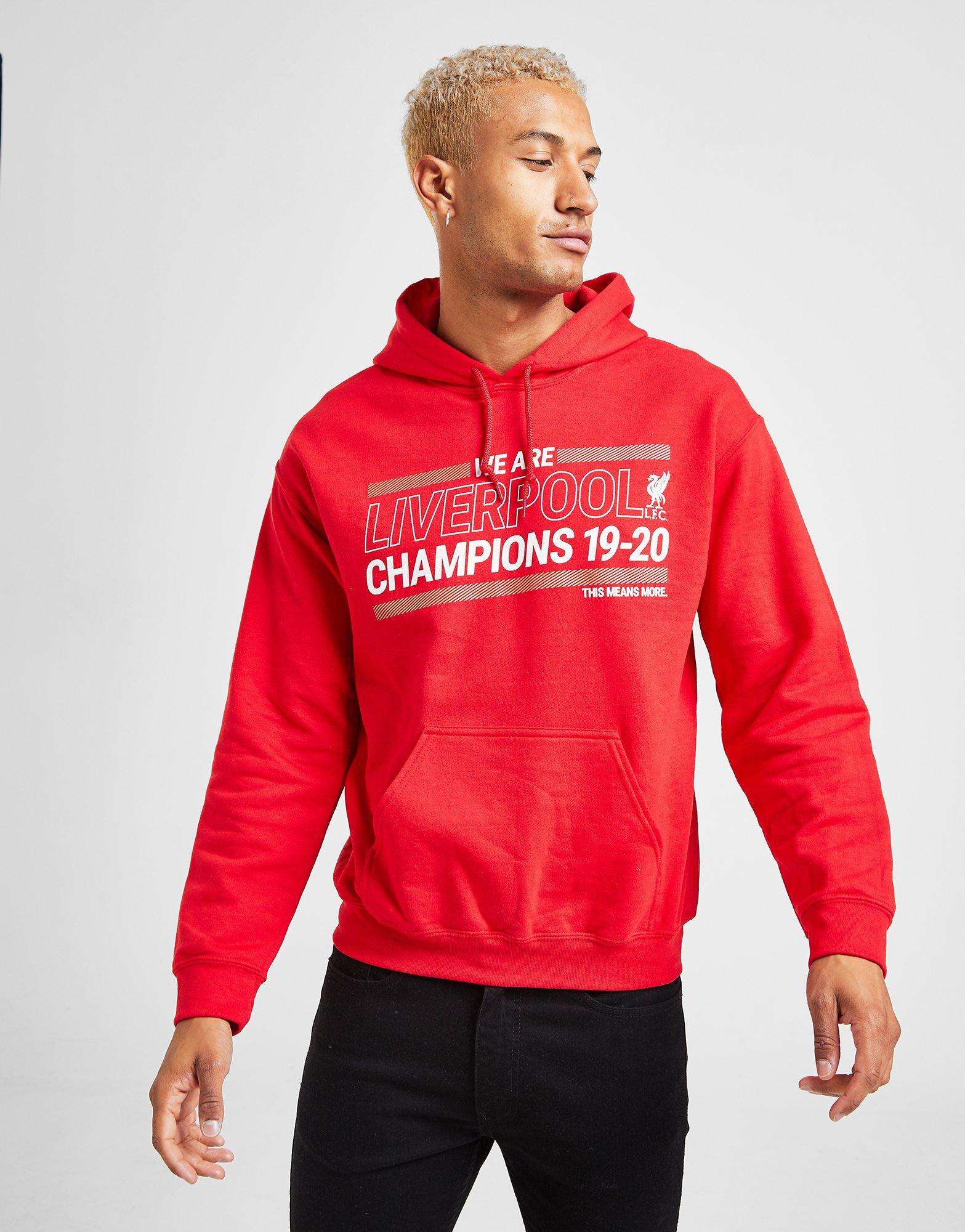 champions red hoodie