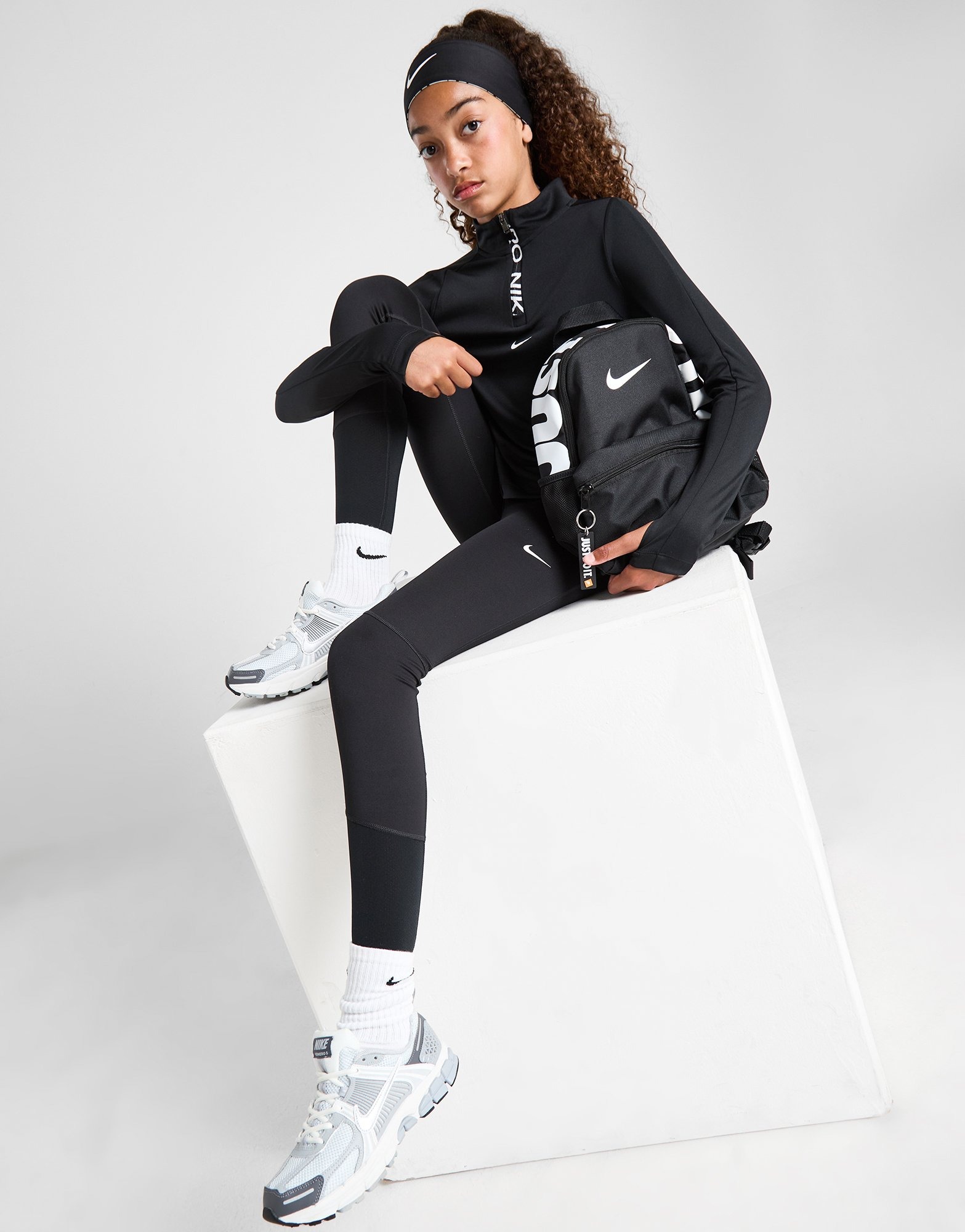 Black Nike Girls Pro Tights Junior JD Sports Global