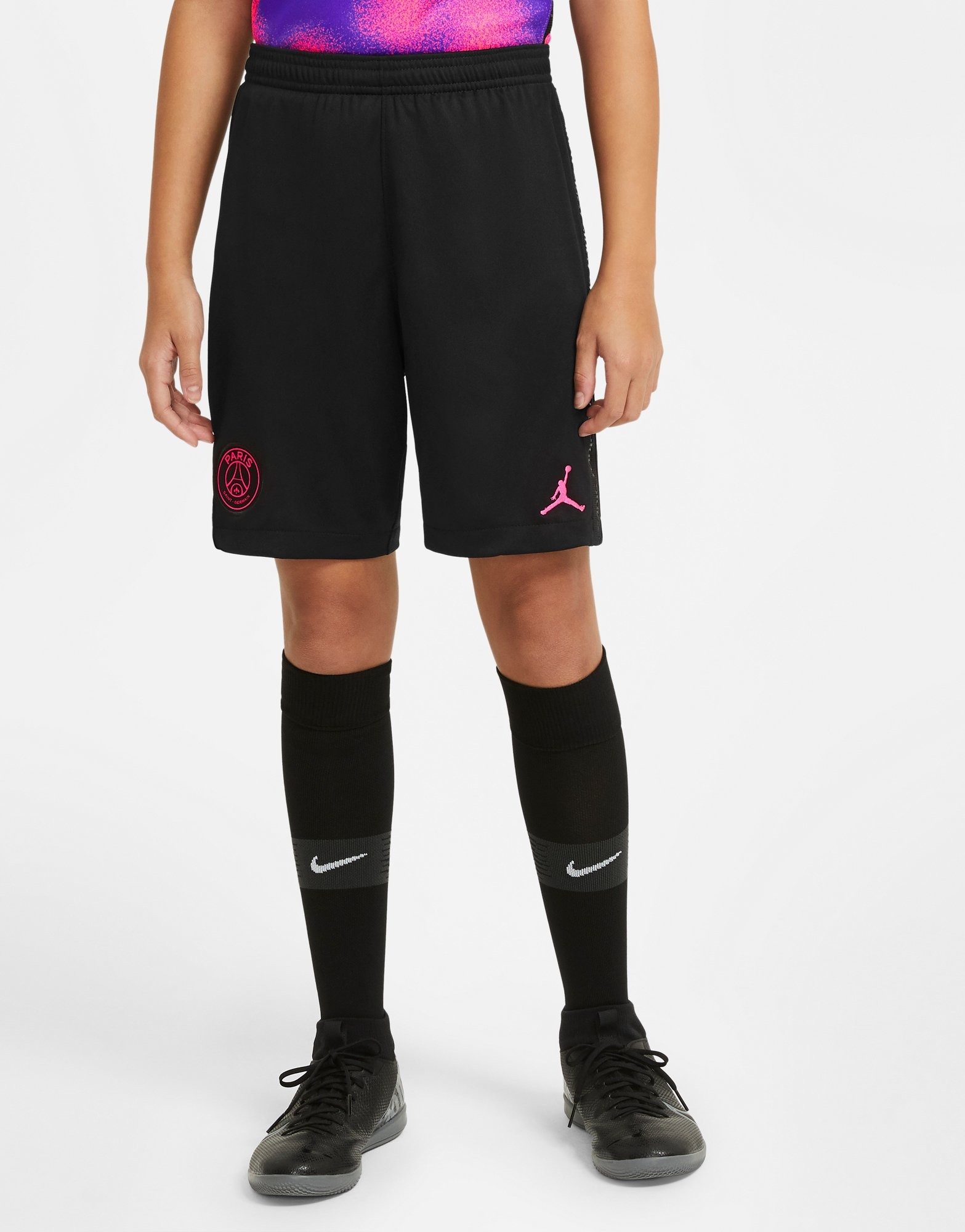 Black Jordan Paris Saint Germain 20 21 Fourth Shorts Junior Jd Sports