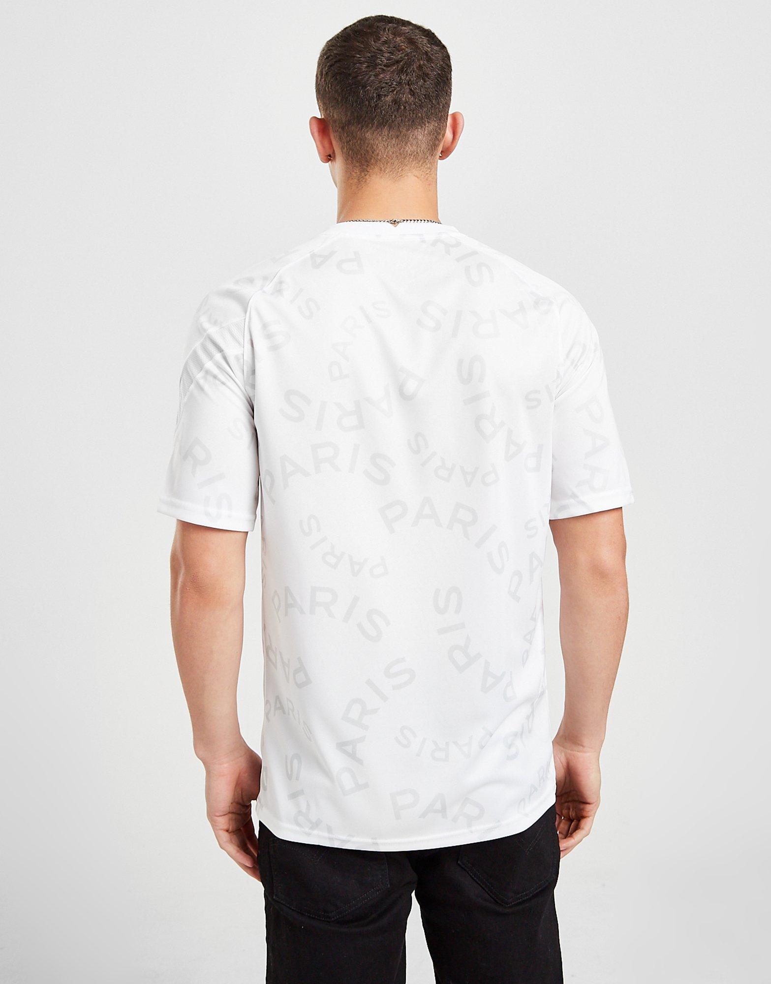 paris saint germain x jordan pre match shirt