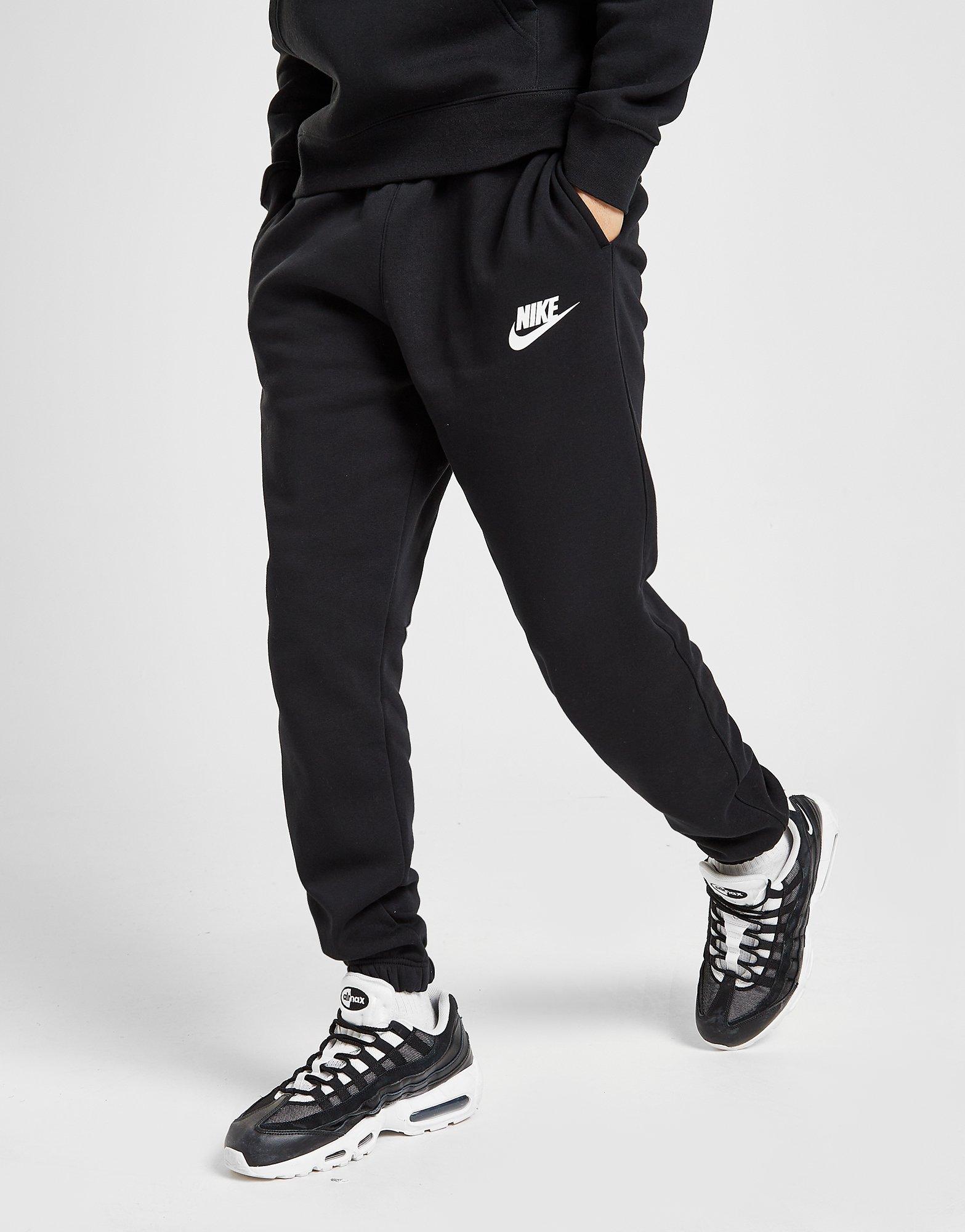 black nike fleece tracksuit
