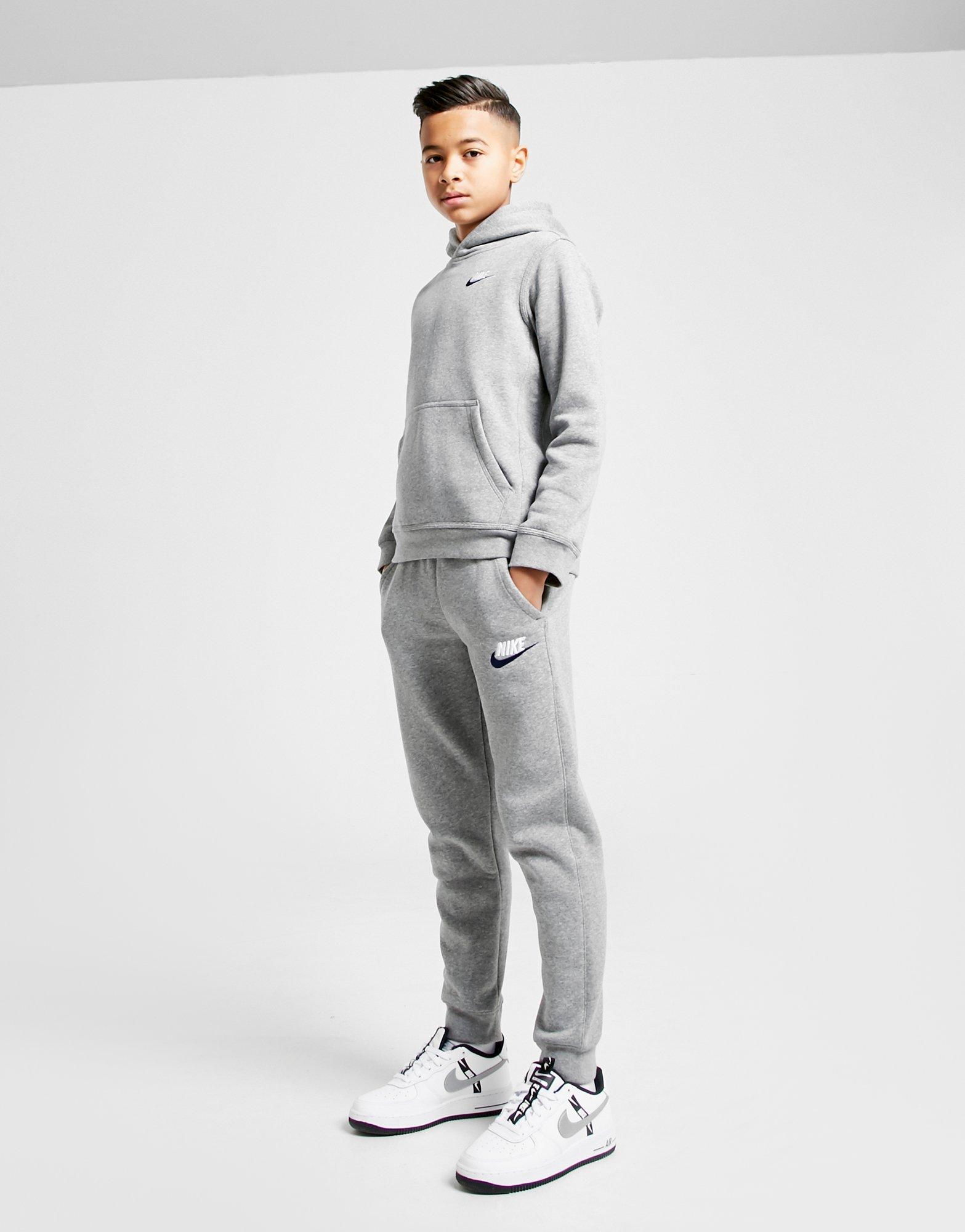 Grey Nike Club Fleece Joggers Junior 