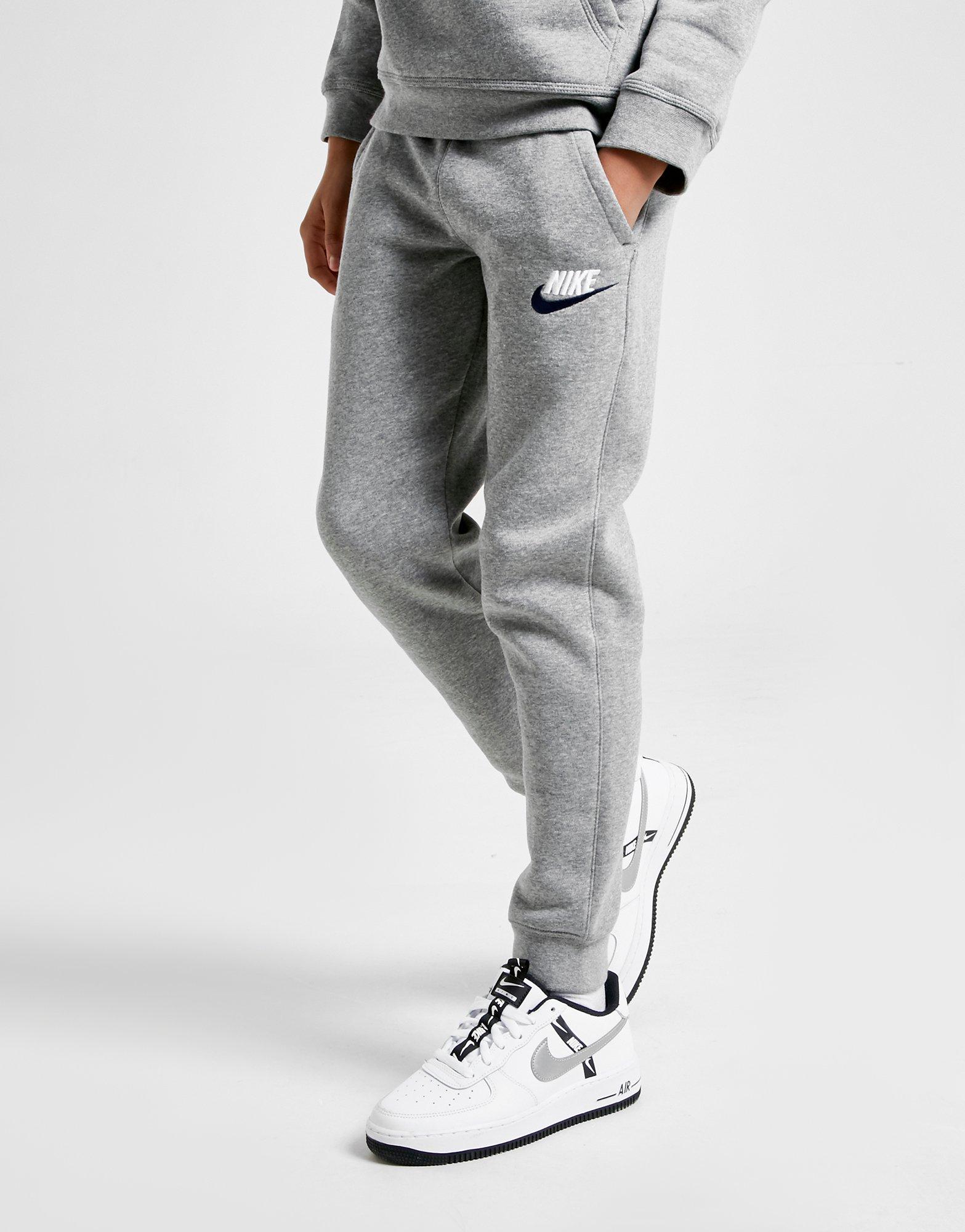 Grey Nike Club Fleece Joggers Junior 