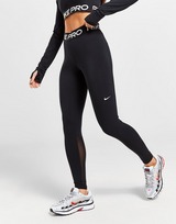 Nike Legging halfhoge taille en met mesh vlakken voor dames Pro