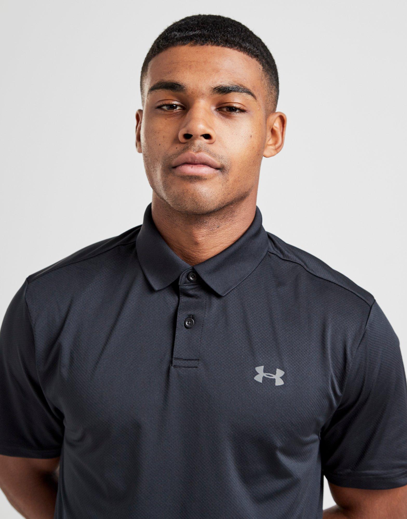 under armour black polo shirt