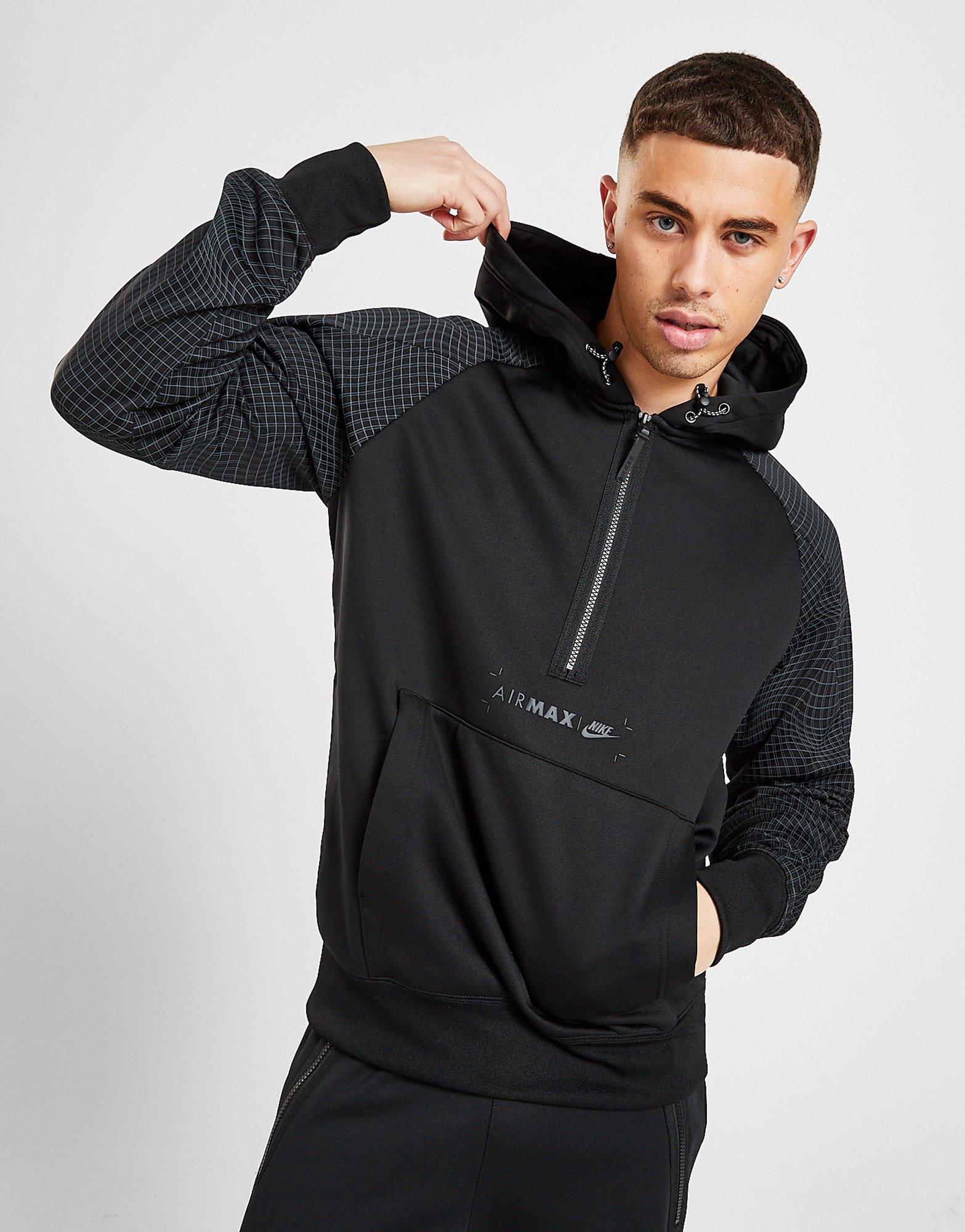 black zip nike hoodie