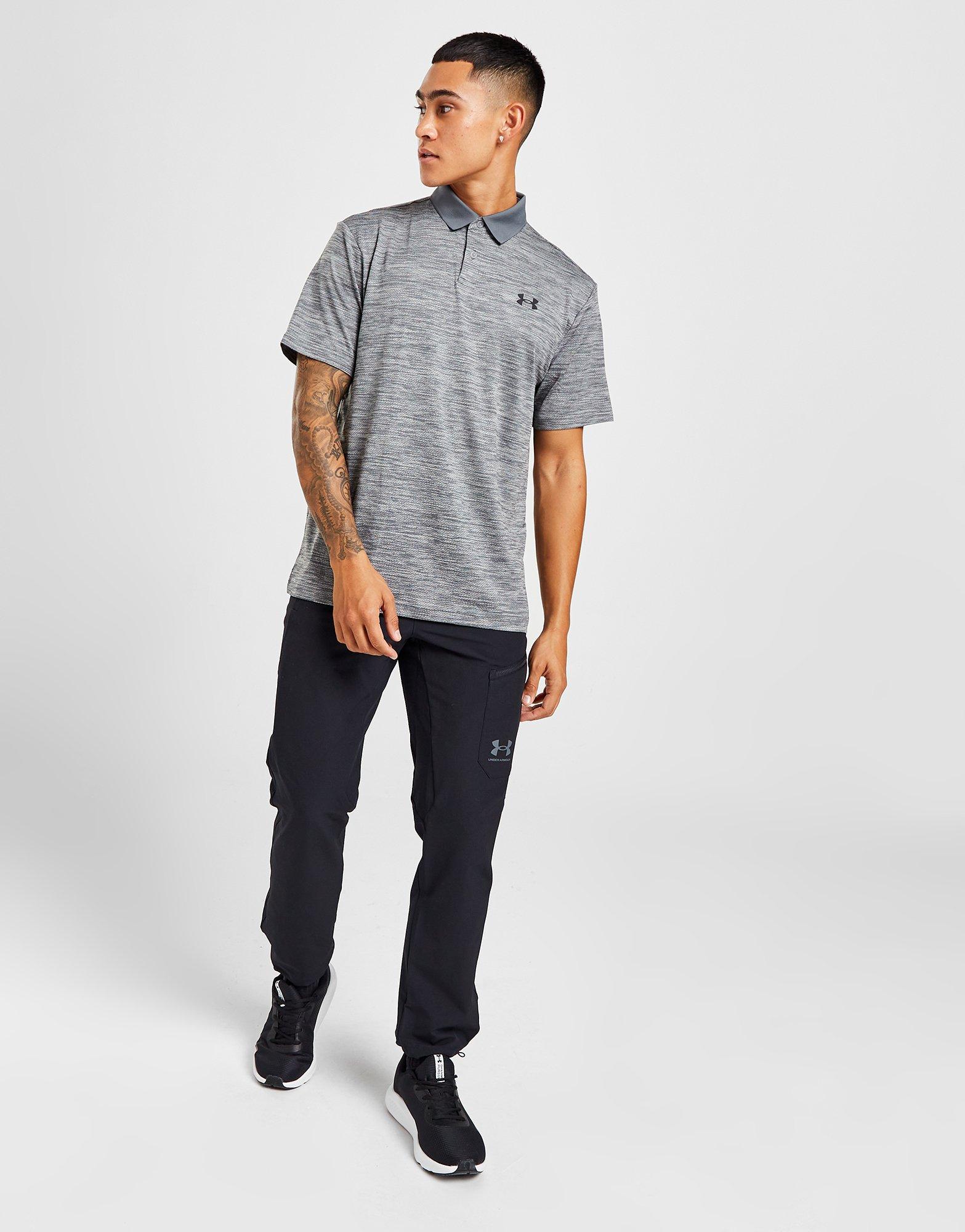 grey under armour polo shirt