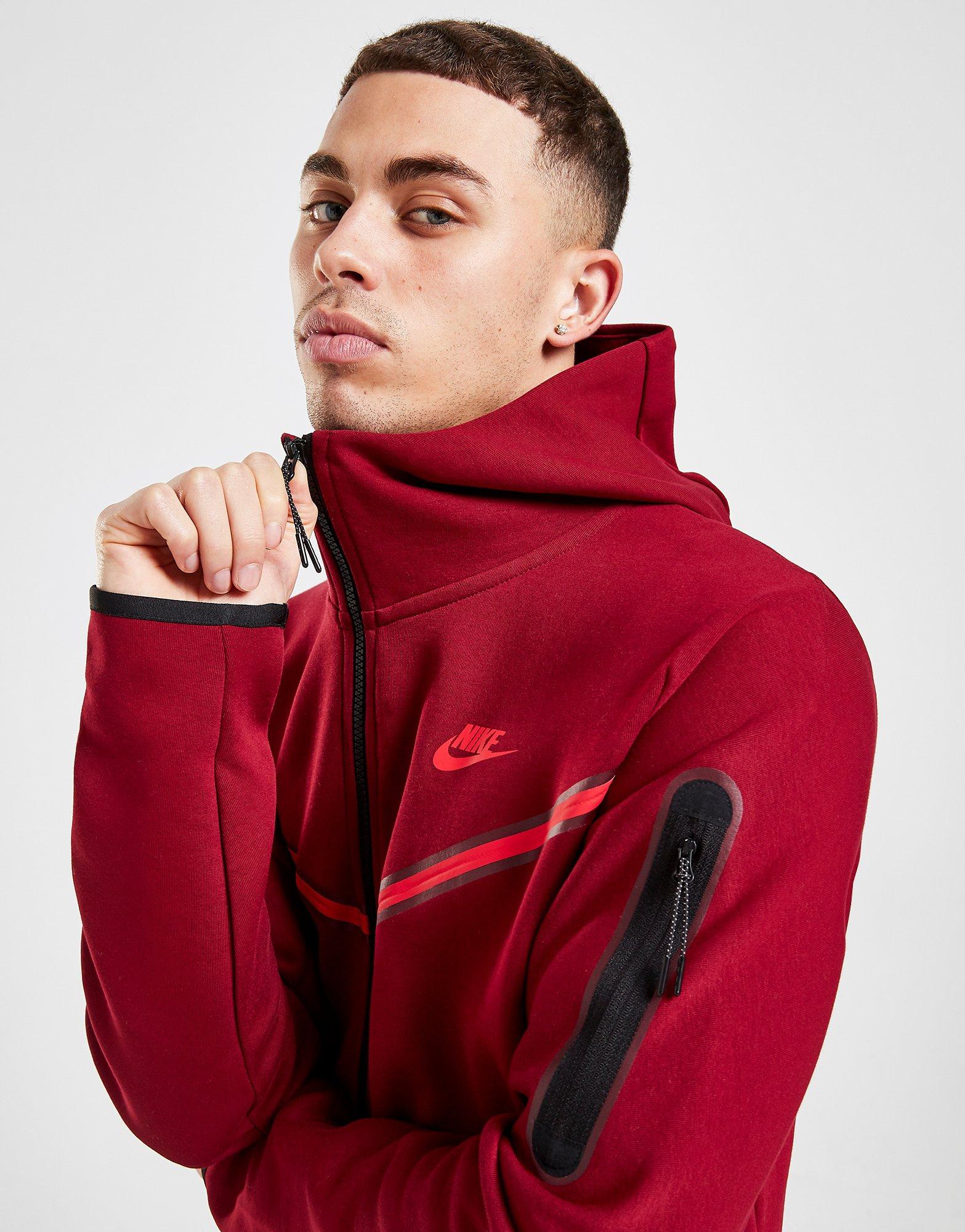 red nike jacket full zip