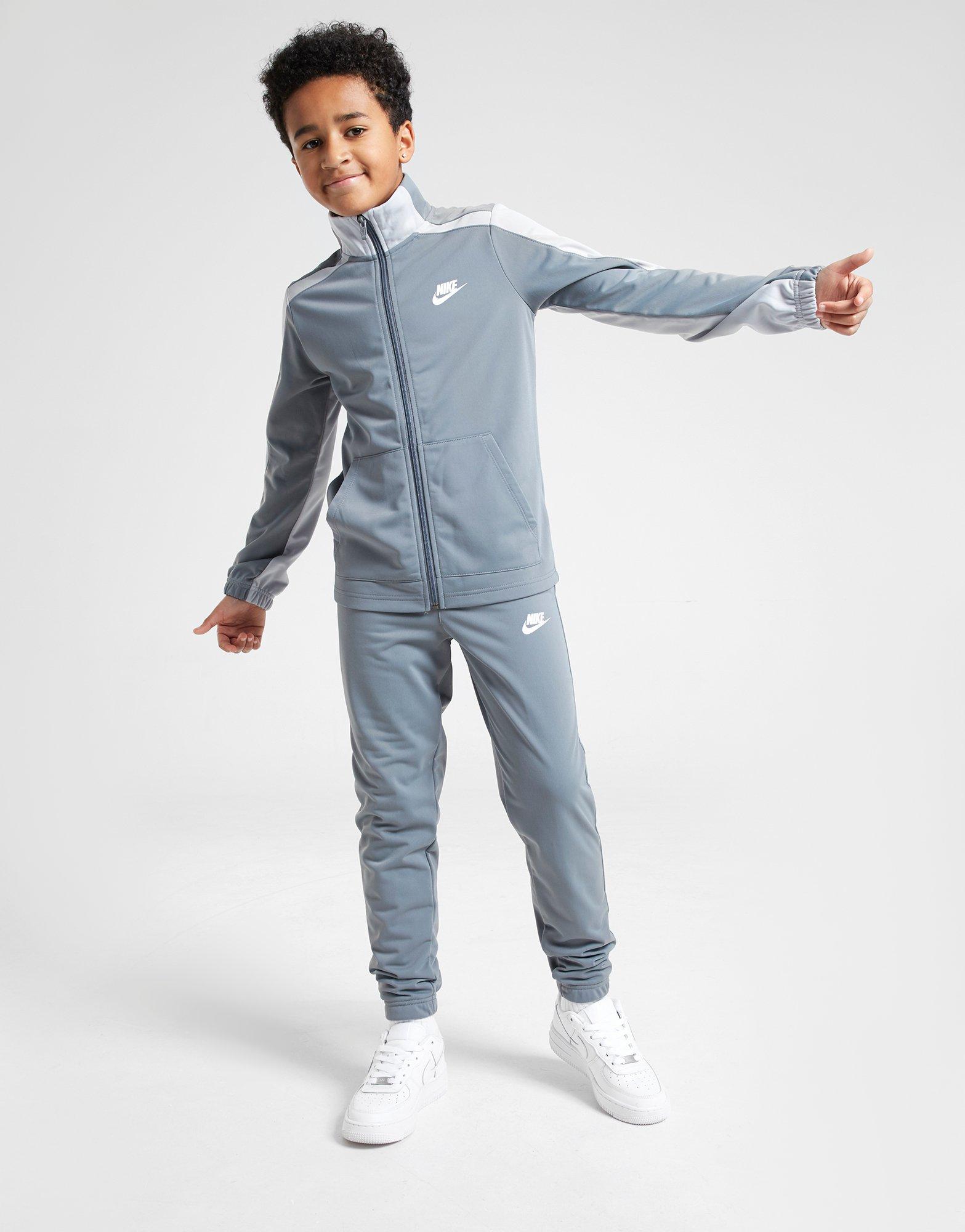 nike tracksuit junior grey