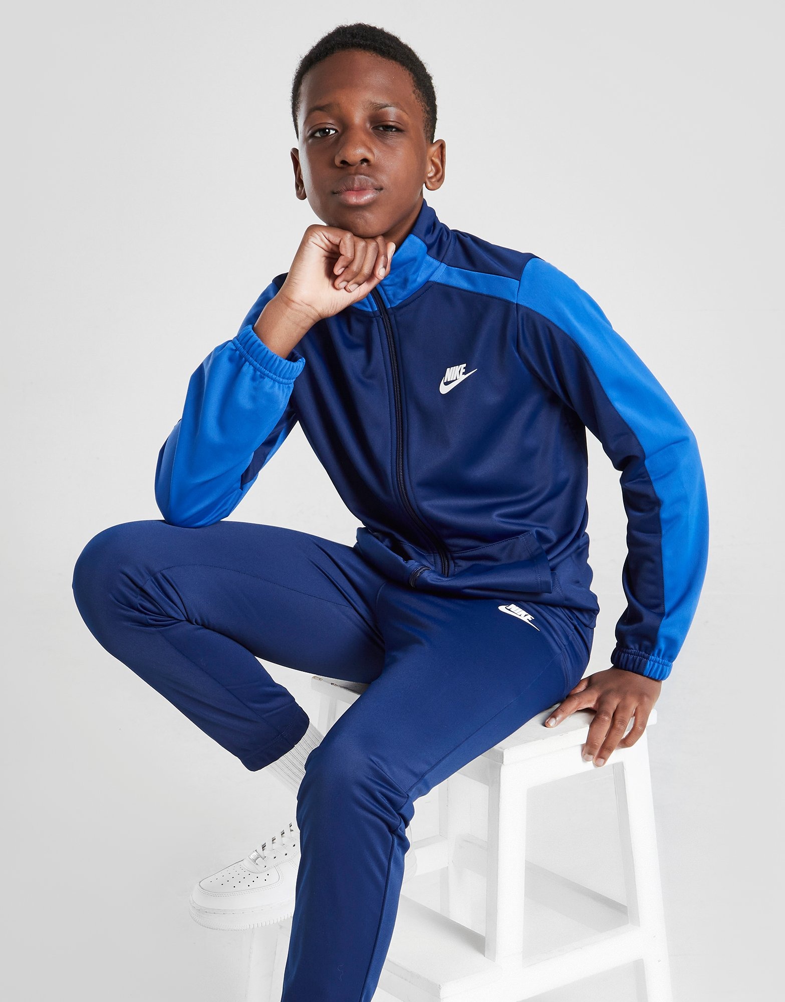 Blue Nike Poly Tracksuit Junior JD Sports