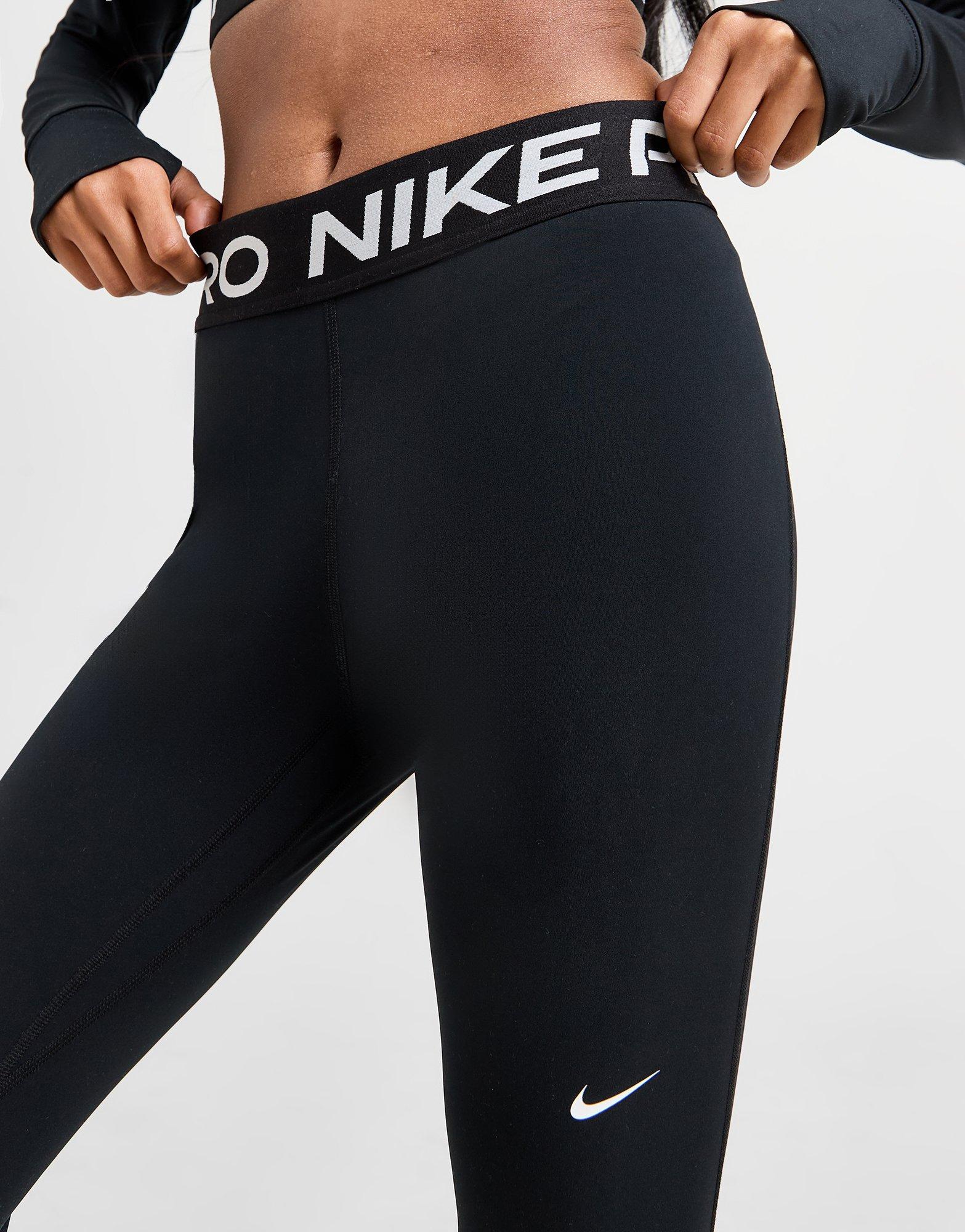 NIKE PRO WOMEN'S Training Metallic Sparkle Capri Tights Black/Metallic Gold  £40.90 - PicClick UK