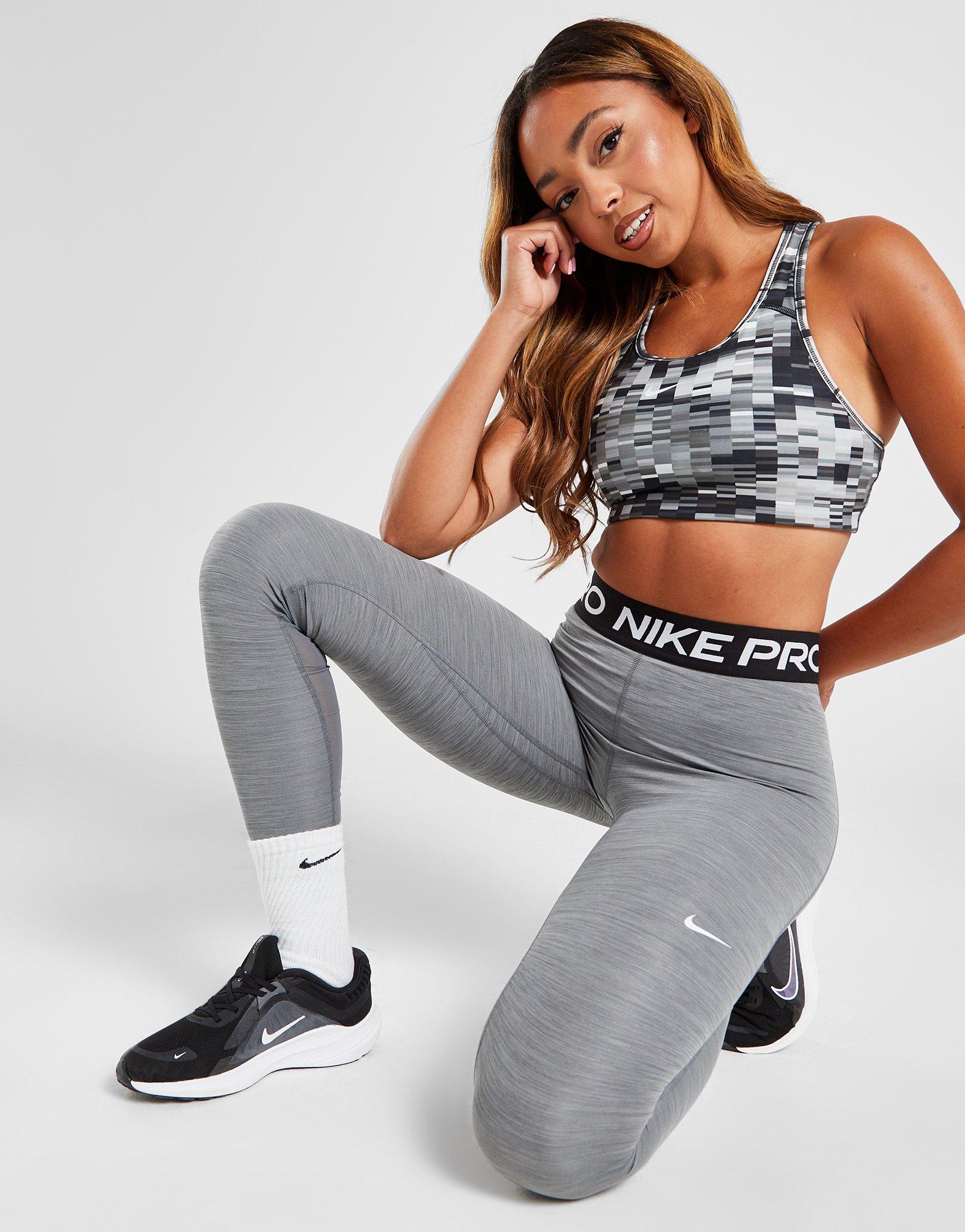 Girls Nike Pro Capri Leggings Pink Black Medium