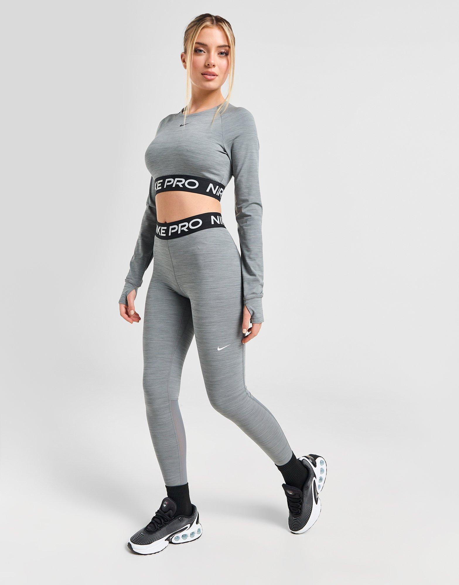 Zwart Nike Legging halfhoge taille en met mesh vlakken voor dames Pro - JD  Sports Nederland