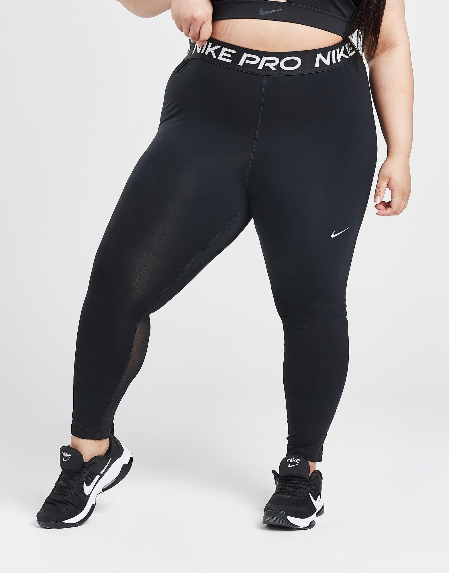 Nike Pro Women's Mid-Rise Crop Leggings DC5393-013 Size 1X (Plus Size)  Black