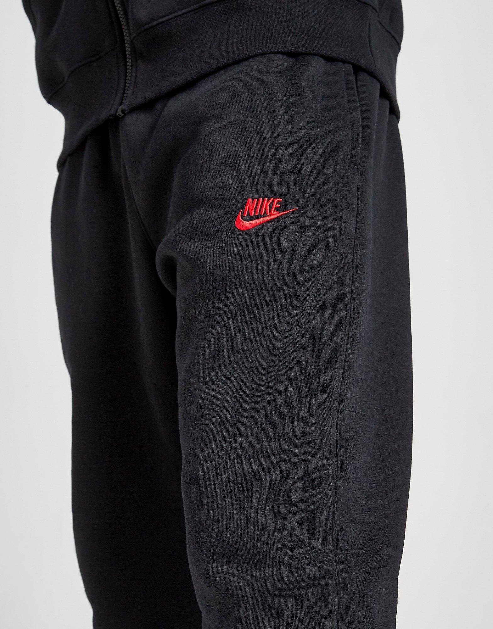 nike joggers black and red