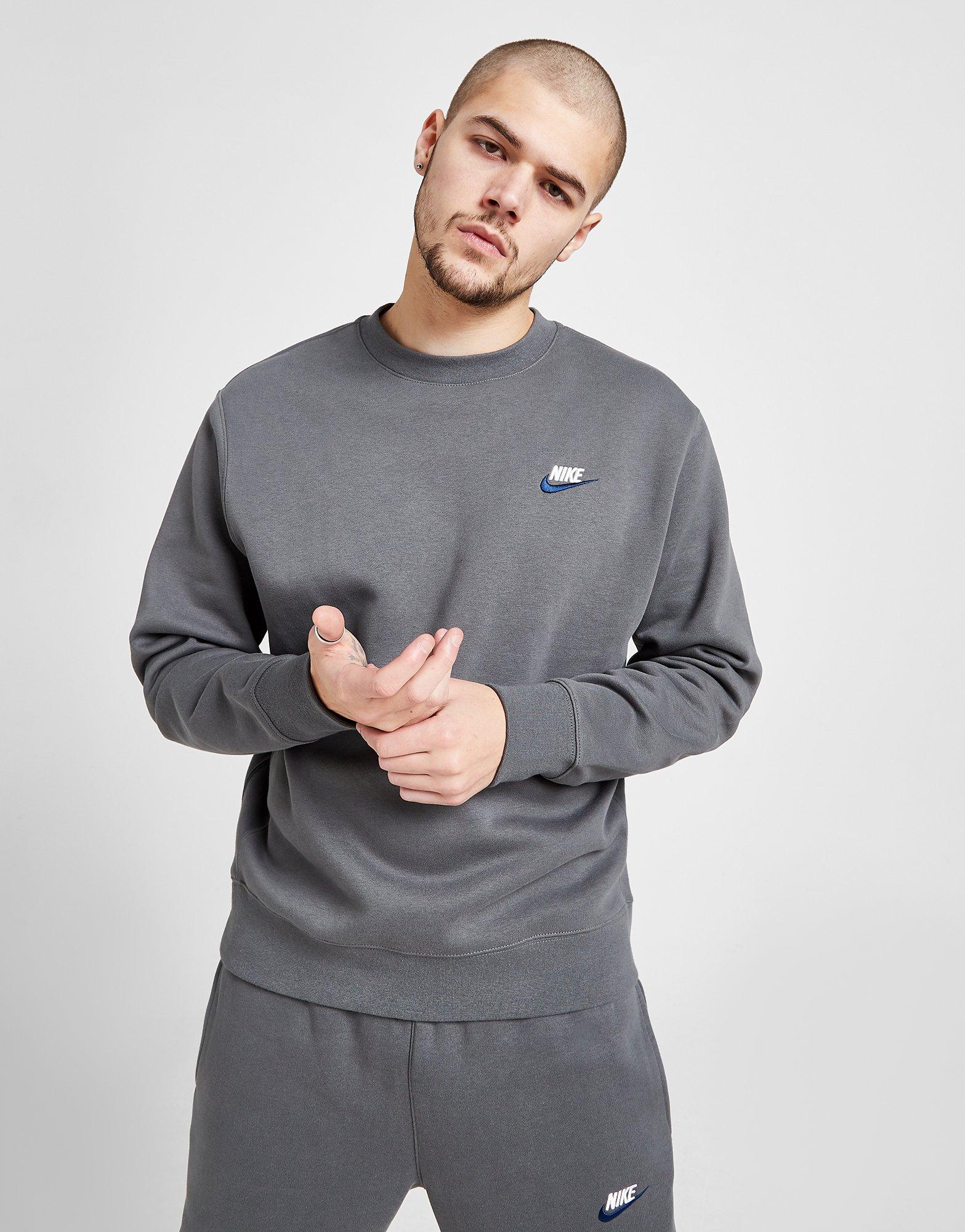 nike foundation crew sweatshirt dark grey