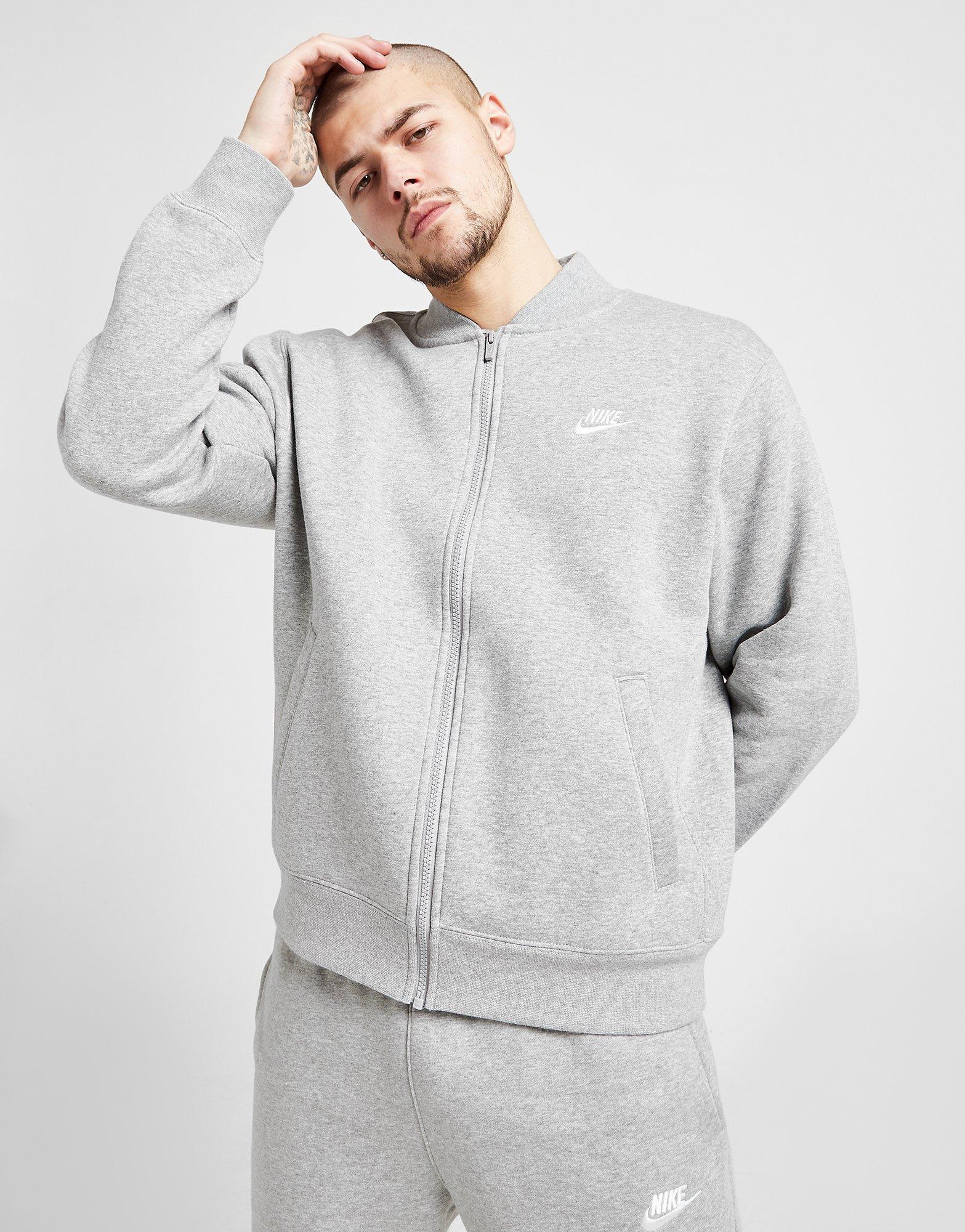 nike grey track top