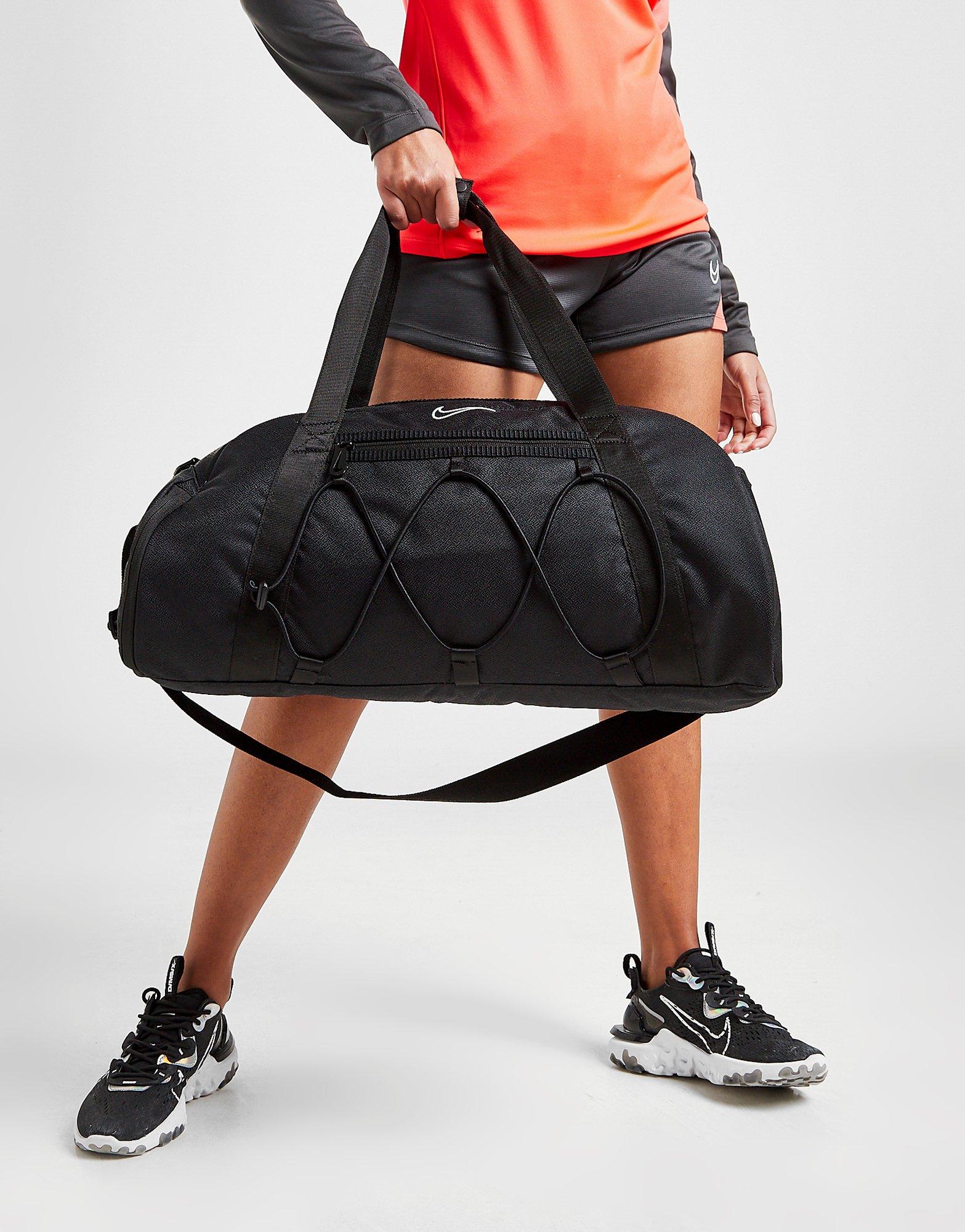 Women Nike Gym Club Duffel Bag, Black/Black/Grey NWT