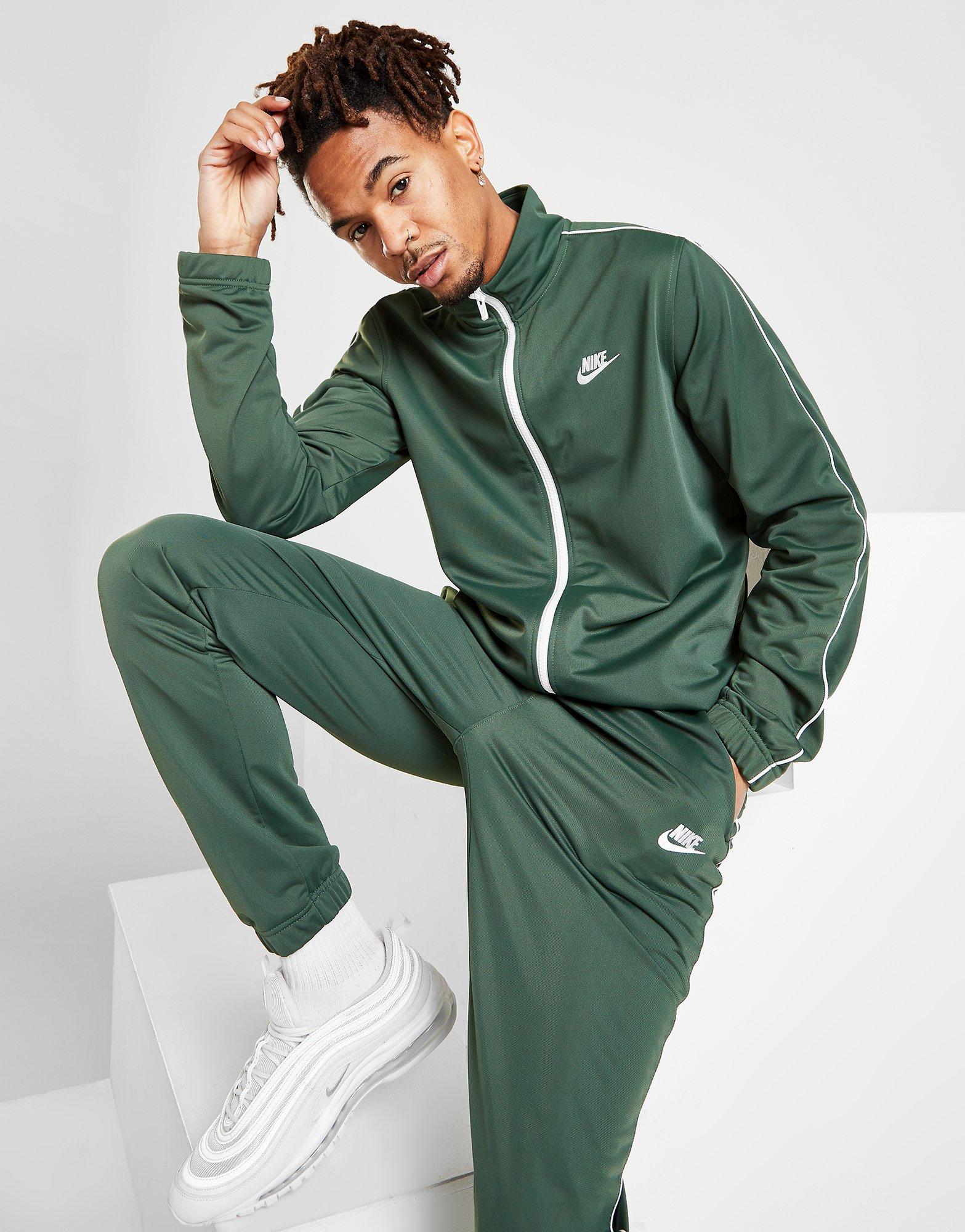 nike green and grey tracksuit
